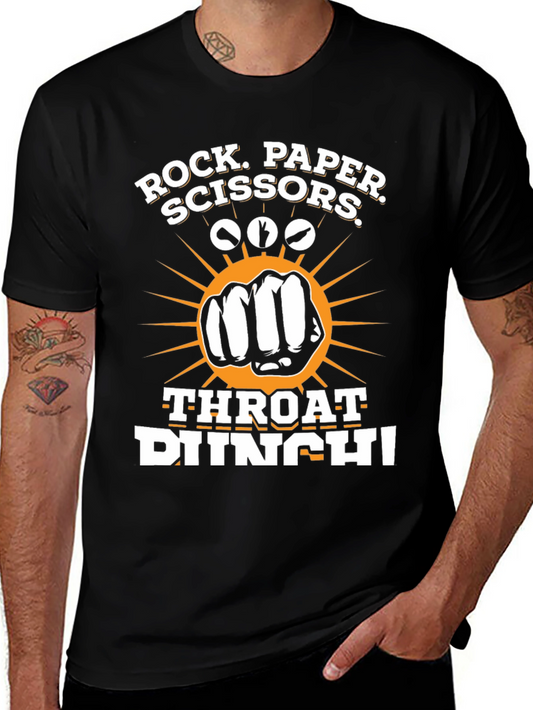 Rock Paper Scissors Throat Punch Funny T-Shirt