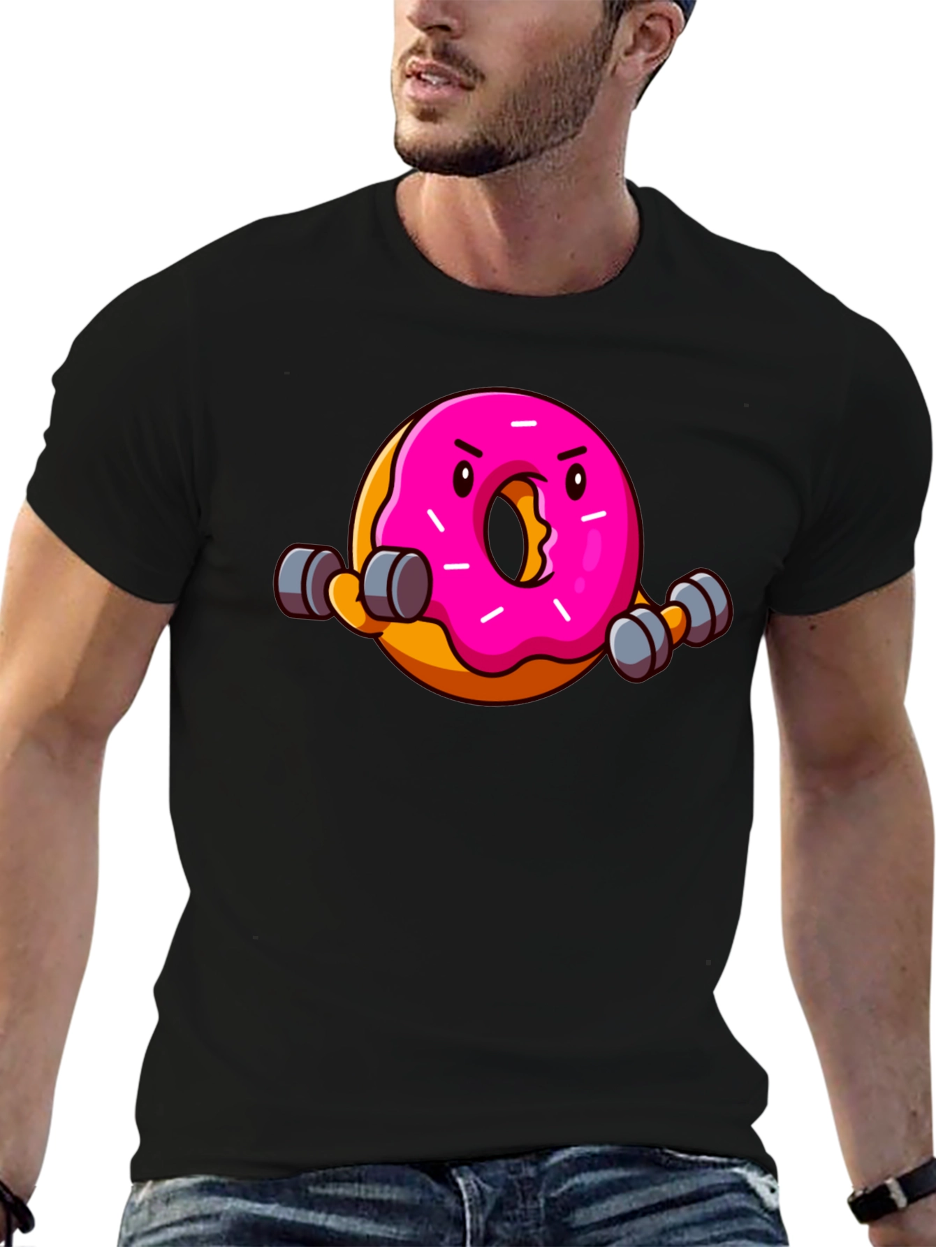 Donut Lifting Weights Funny T-Shirt