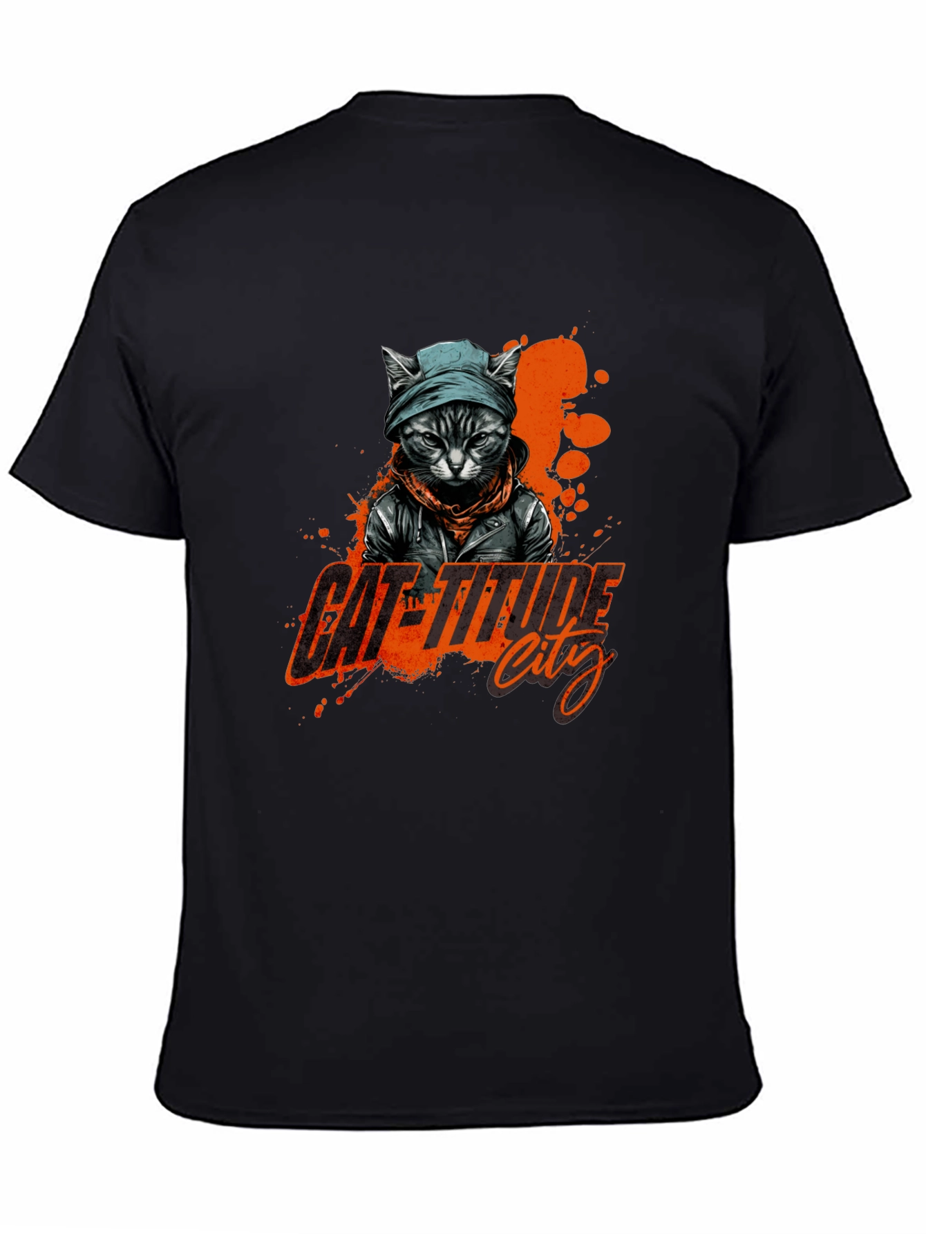 Cat-Titude City Black T-Shirt