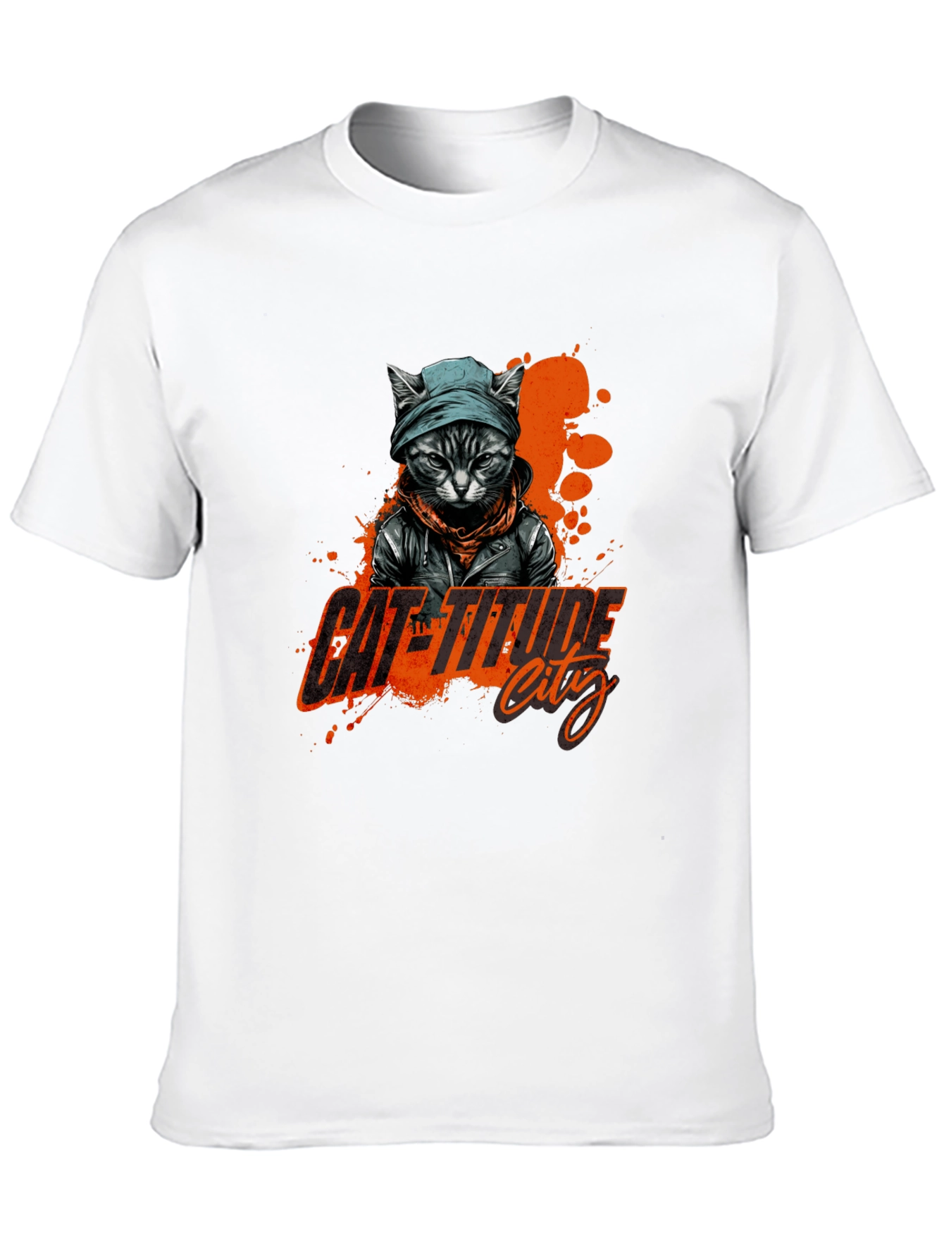 Cat-Titude City Black T-Shirt