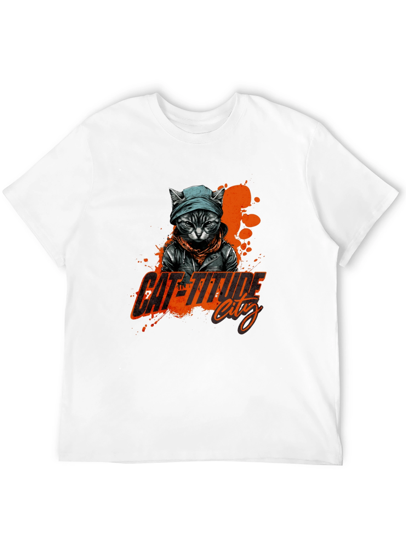 Cat-Titude City Black T-Shirt
