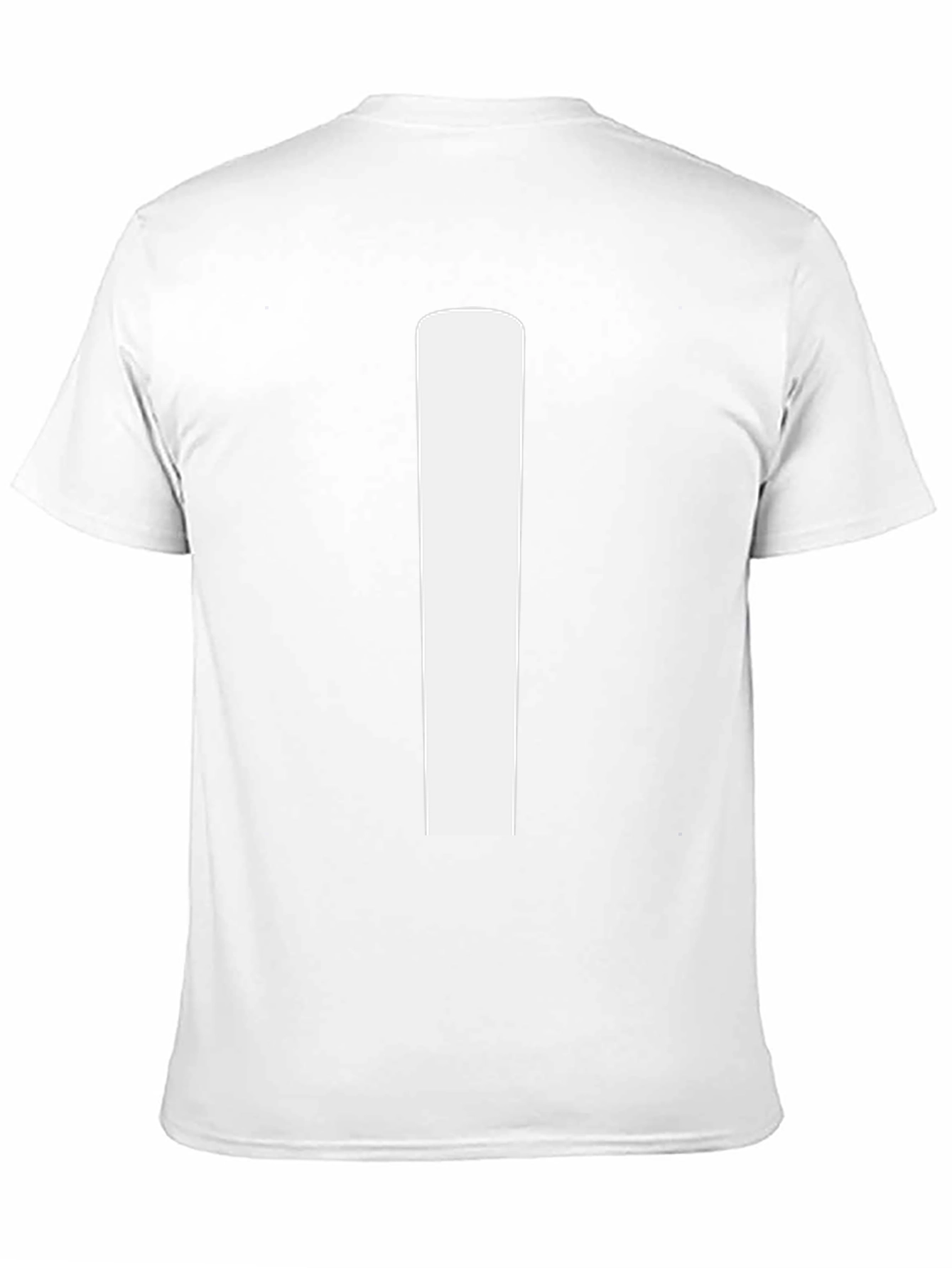 Minimalist Black T-Shirt with Bold White Stripe