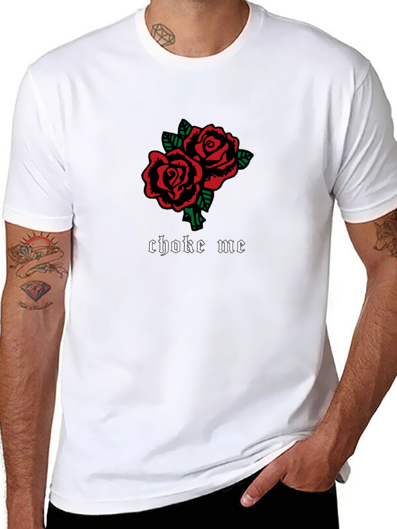 Gothic Rose Choke Me T-Shirt
