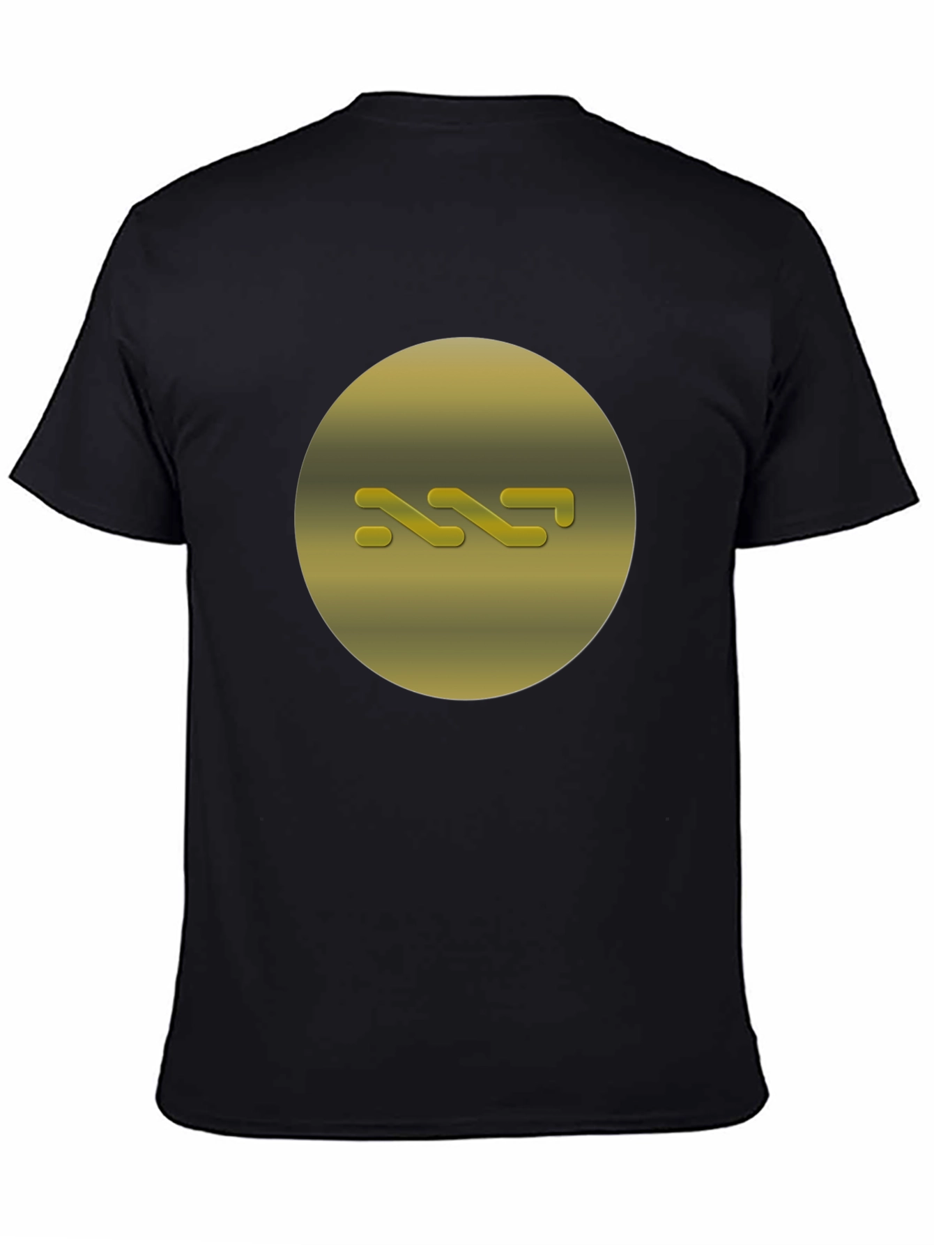 Abstract Graphic Tee - Gold on Black