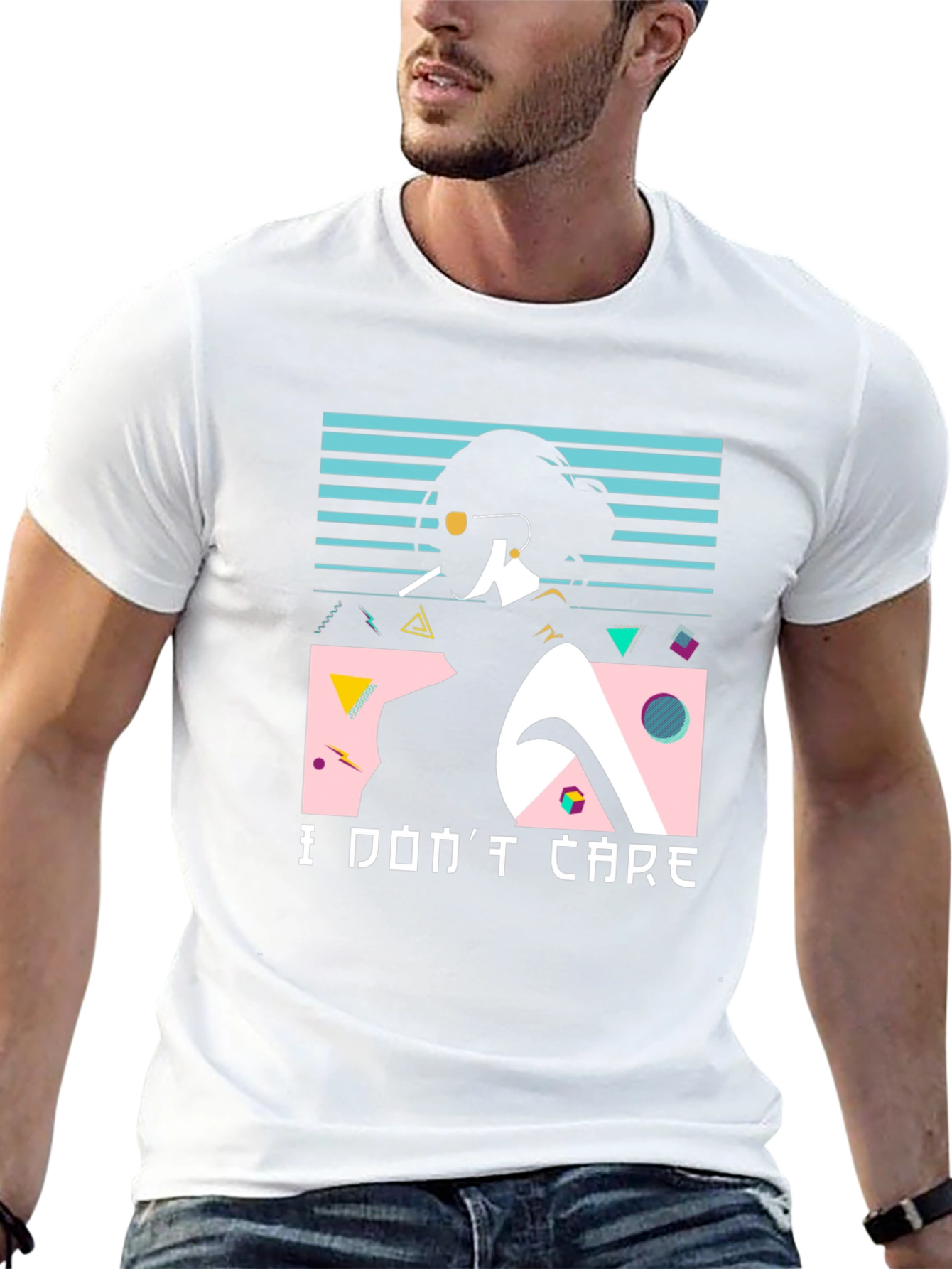 Retro I Dont Care Graphic Tee