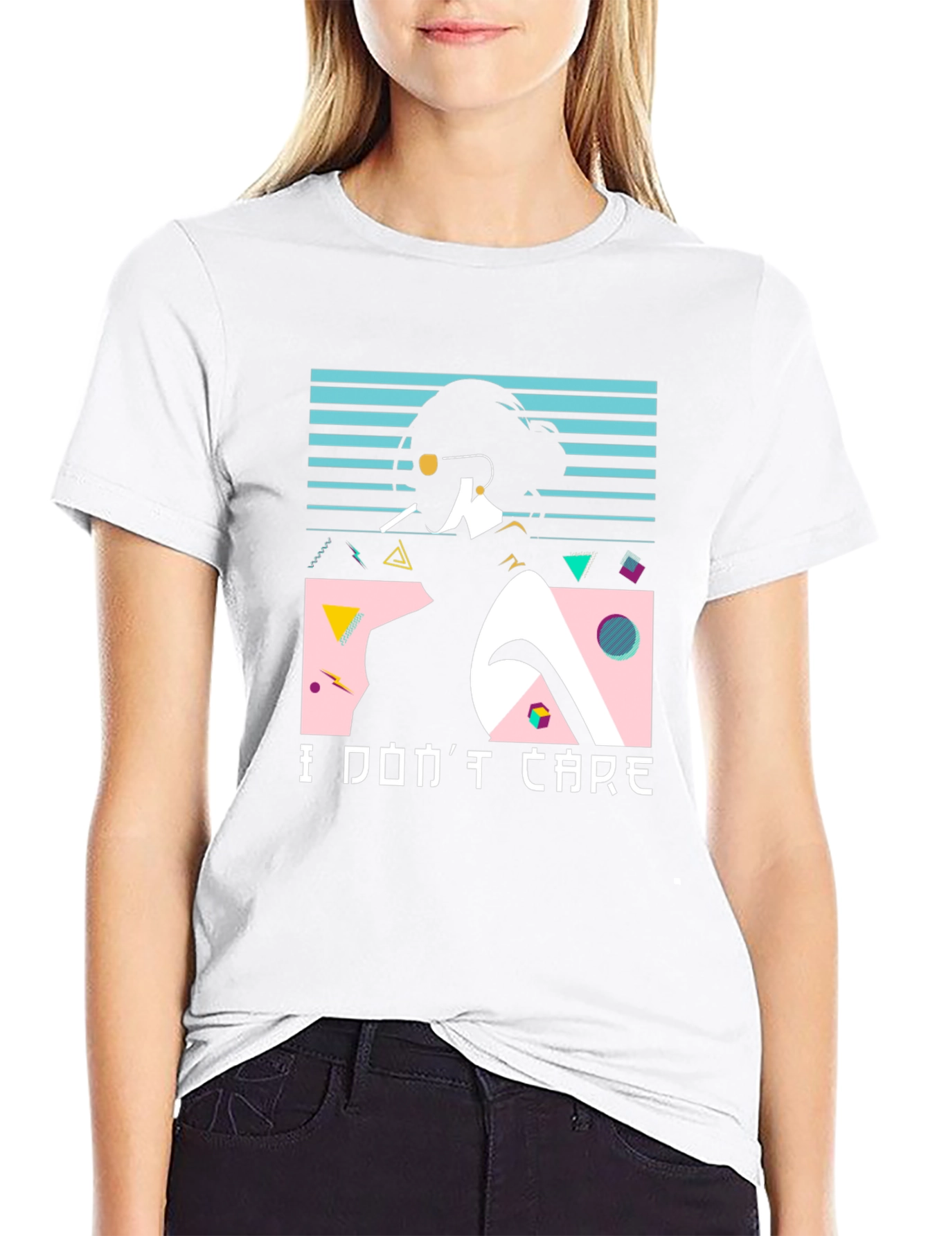 Retro I Dont Care Graphic Tee