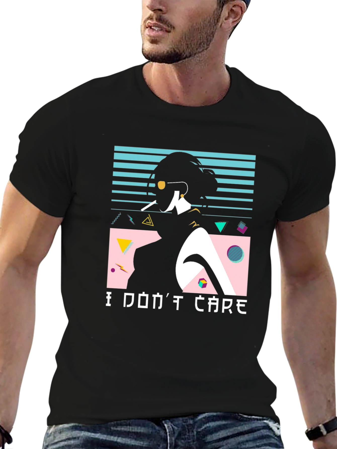 Retro I Dont Care Graphic Tee