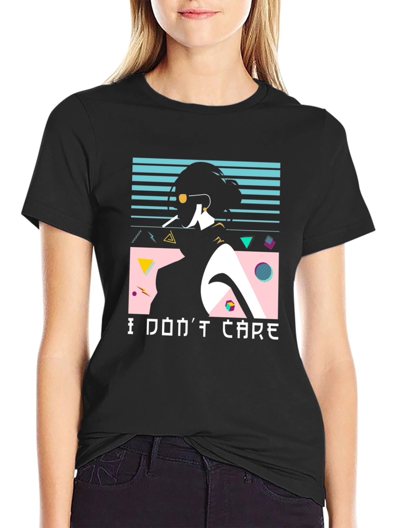 Retro I Dont Care Graphic Tee