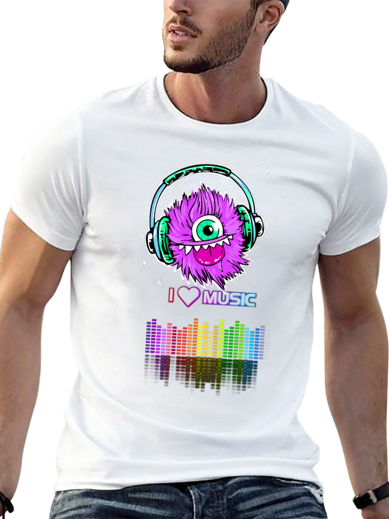 I Love Music Monster Graphic Tee