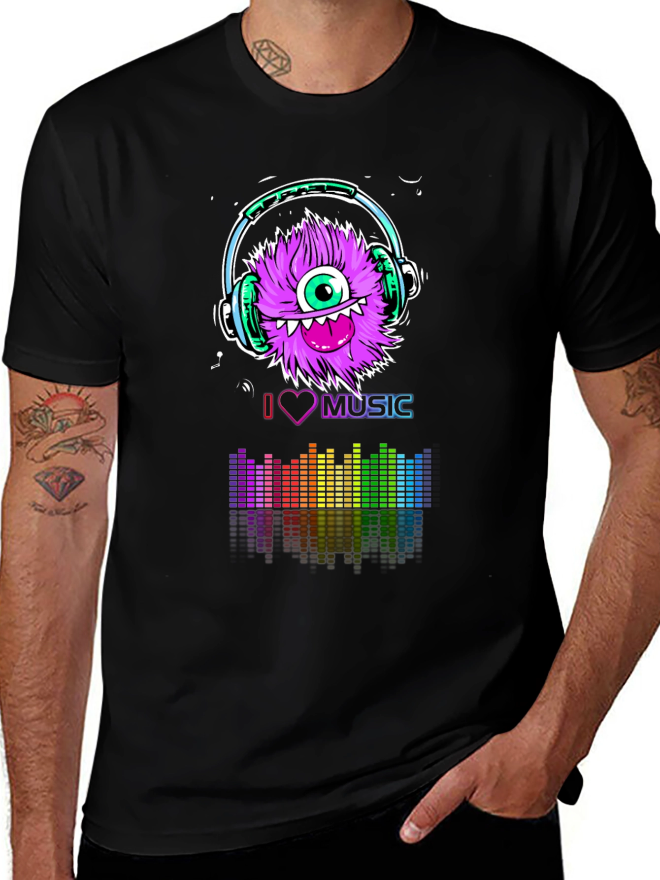 I Love Music Monster Graphic Tee