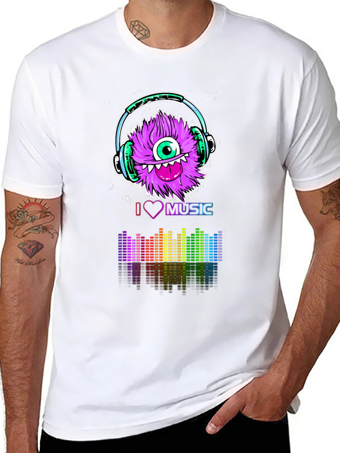 I Love Music Monster Graphic Tee