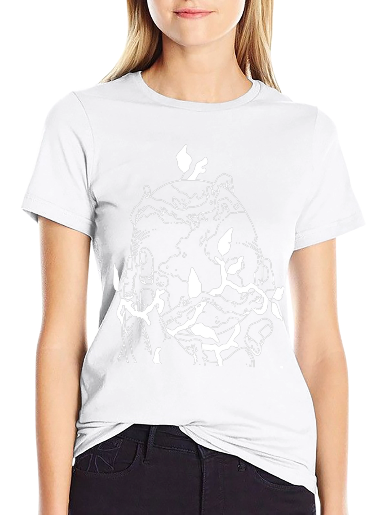 Black Graphic Tee: Earth in Hand Design