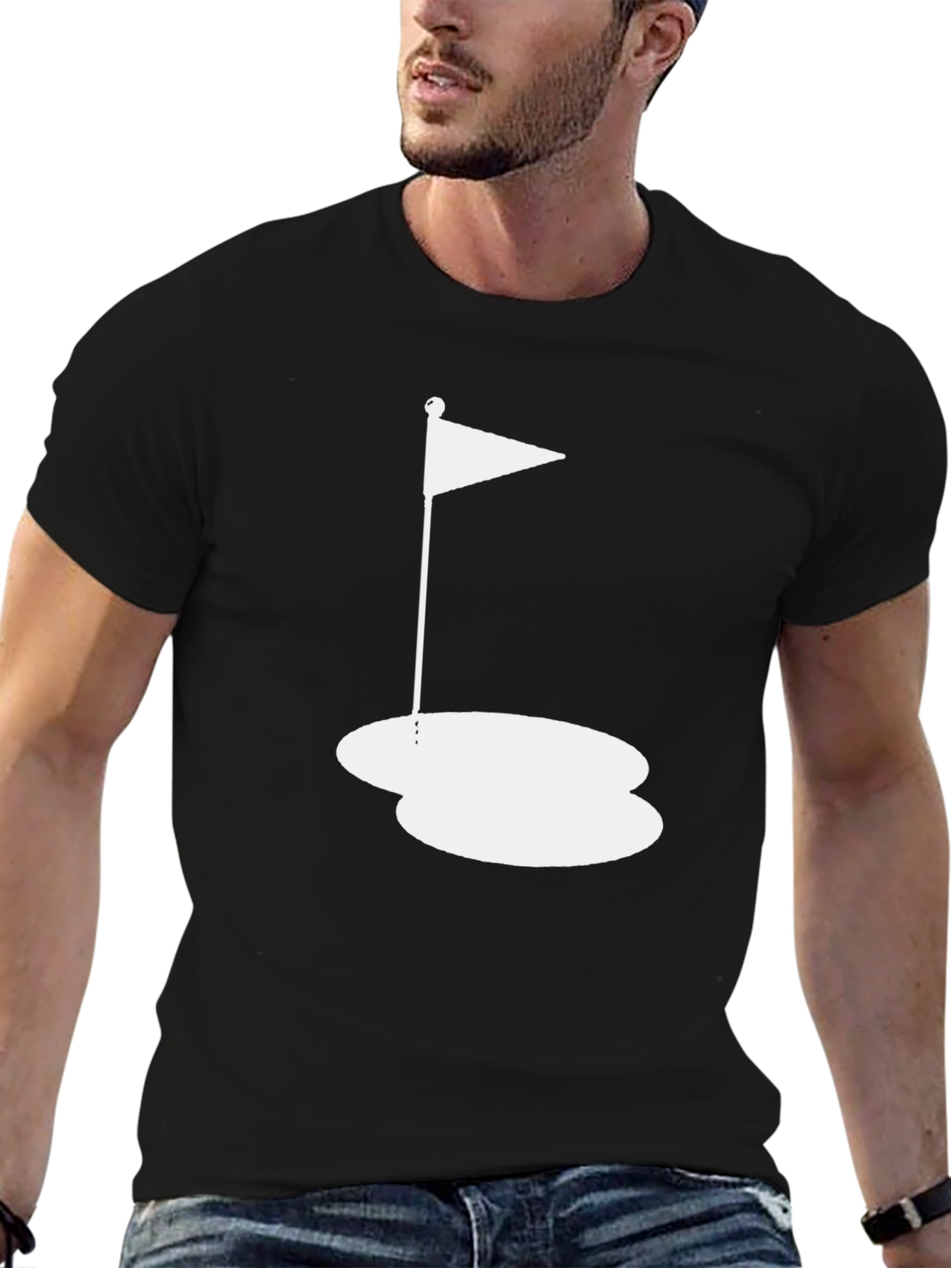 Golf Hole Tee: Minimalist Sport T-Shirt
