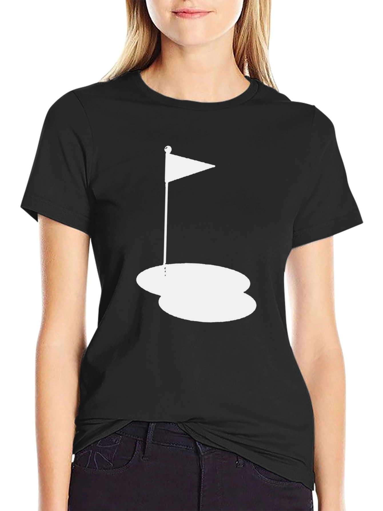 Golf Hole Tee: Minimalist Sport T-Shirt