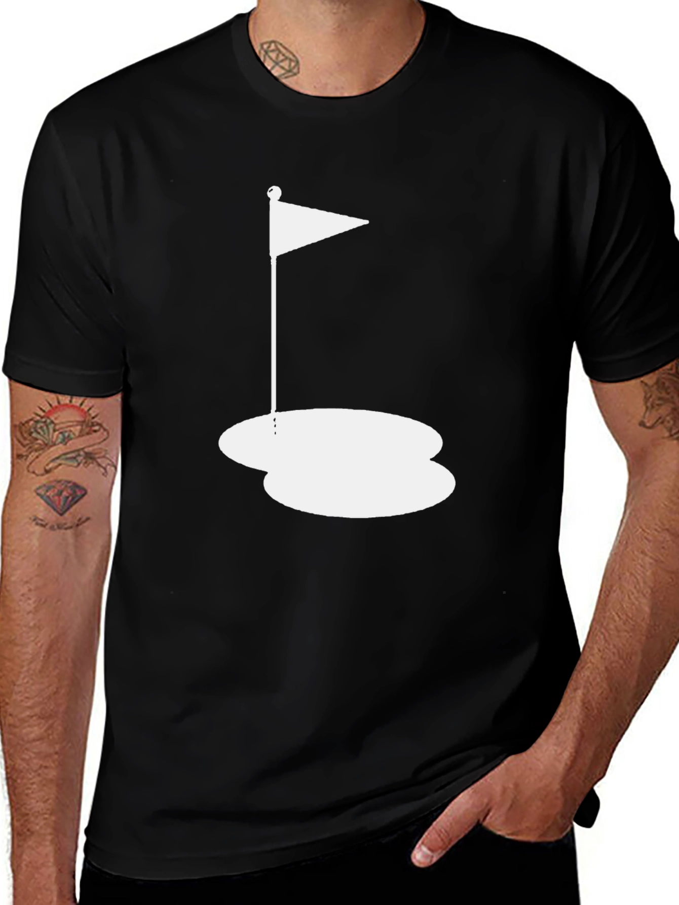 Golf Hole Tee: Minimalist Sport T-Shirt