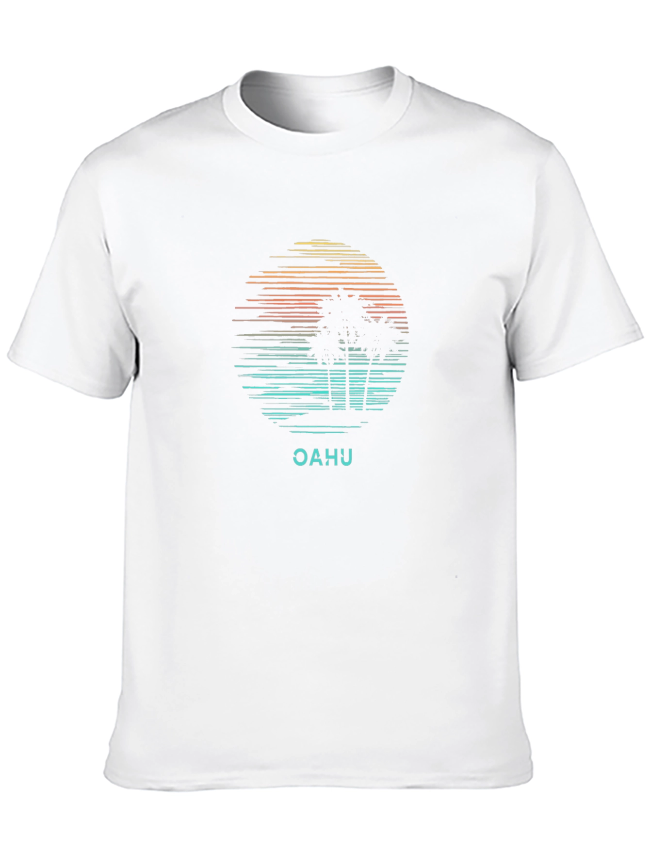 Oahu Palm Sunset T-Shirt - Black