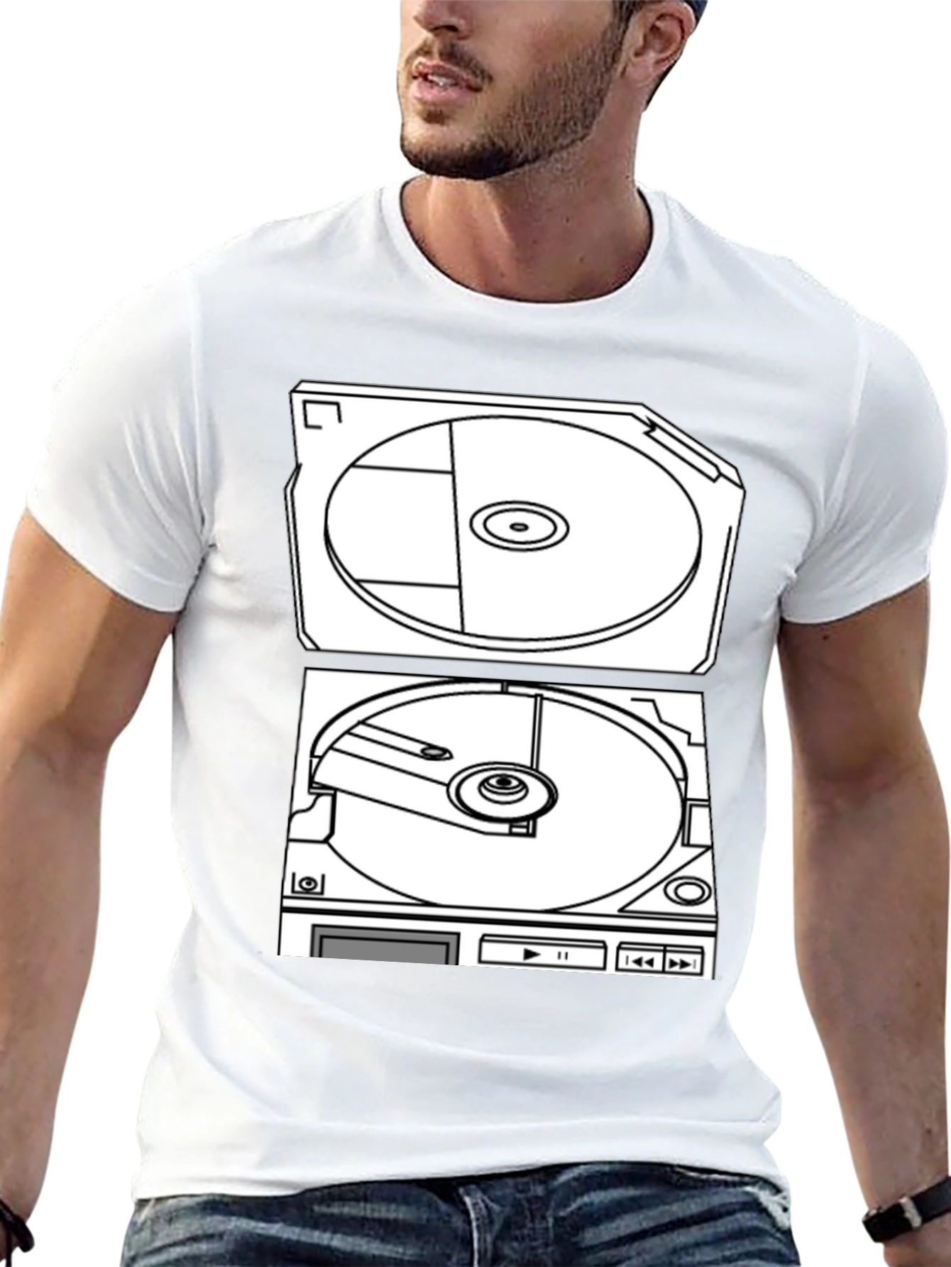 Retro Turntable Graphic T-Shirt