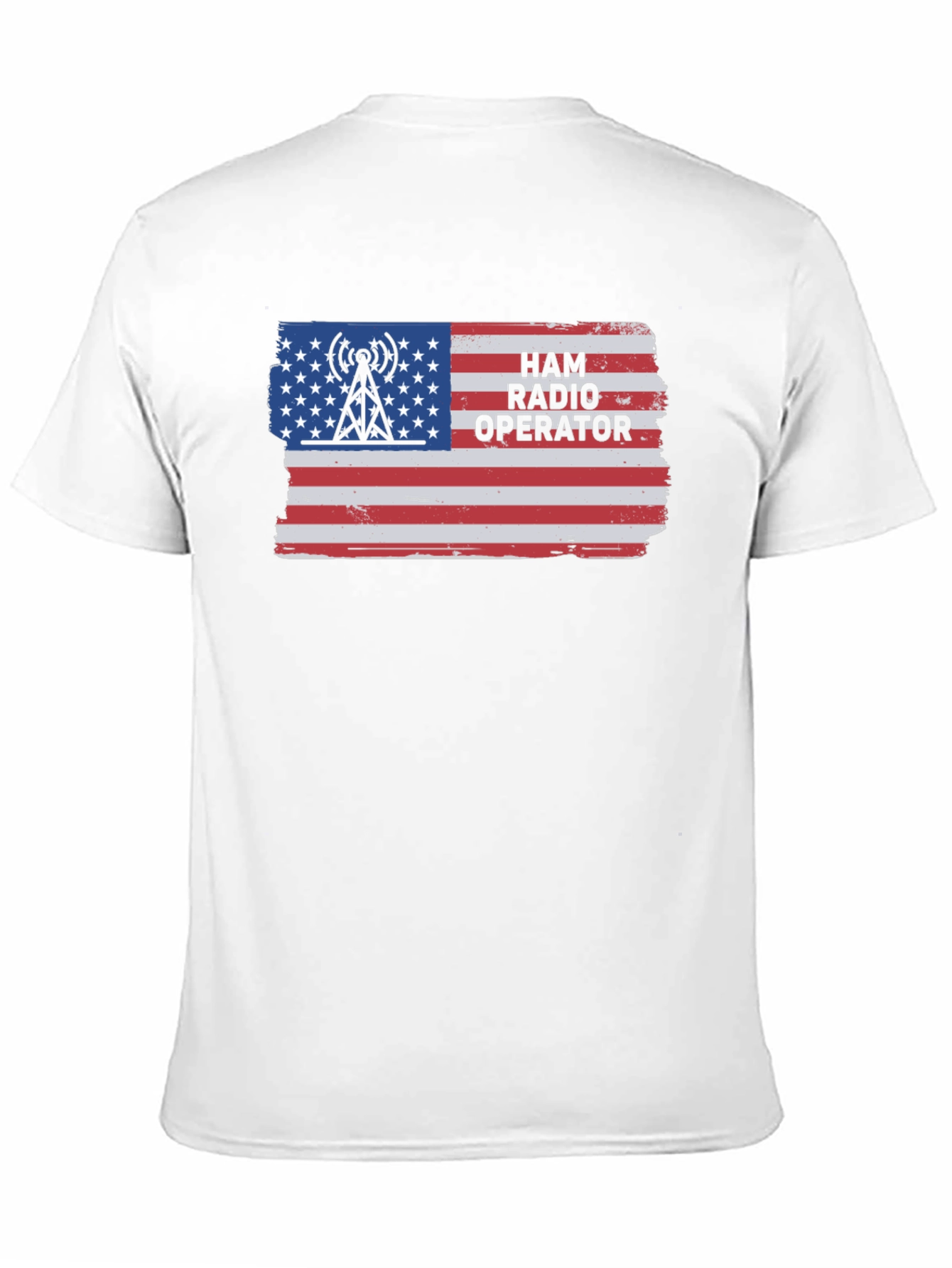 Ham Radio Operator USA Flag Graphic T-Shirt