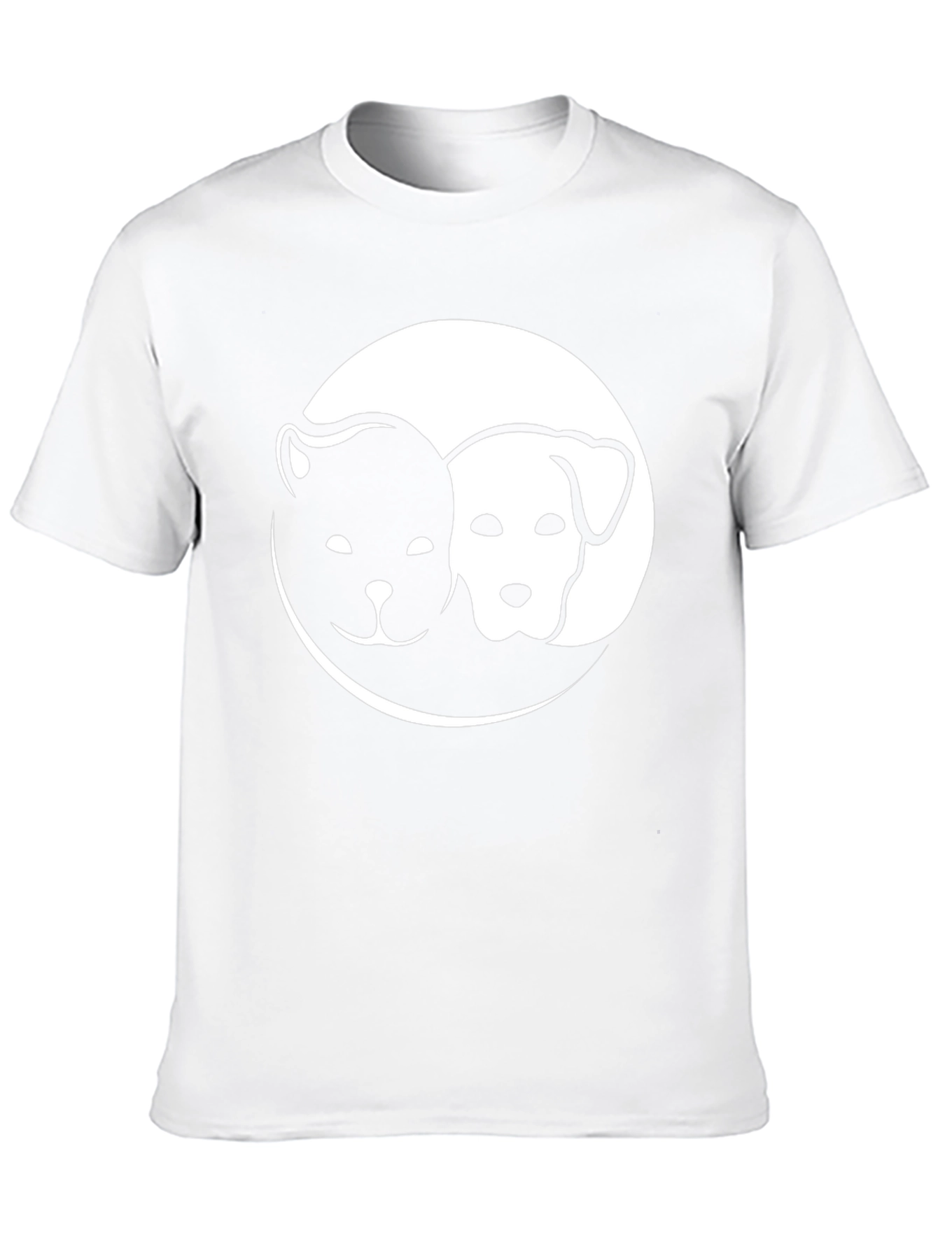 Yin Yang Dog Cat Graphic Tee - Black T-Shirt
