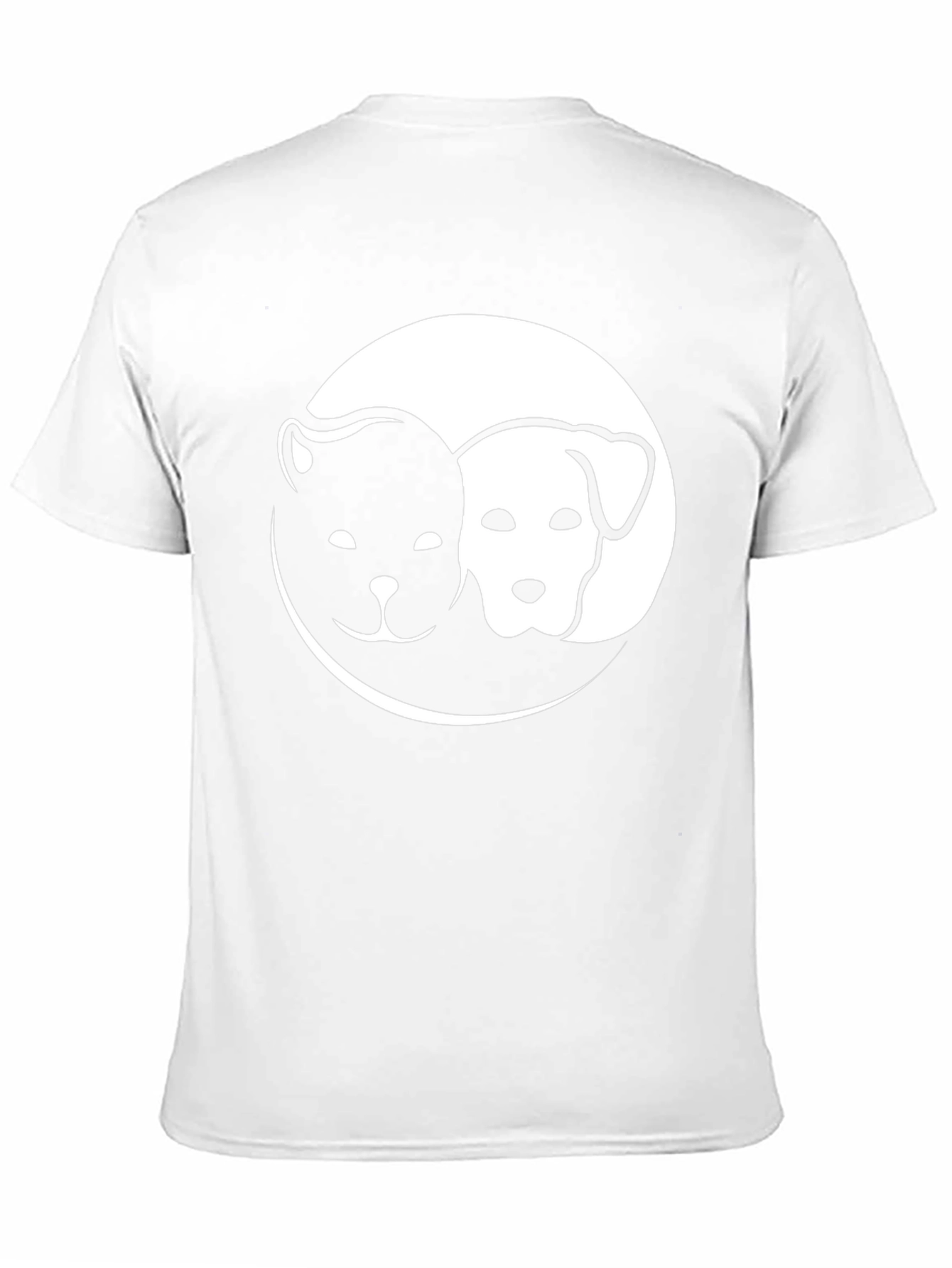 Yin Yang Dog Cat Graphic Tee - Black T-Shirt