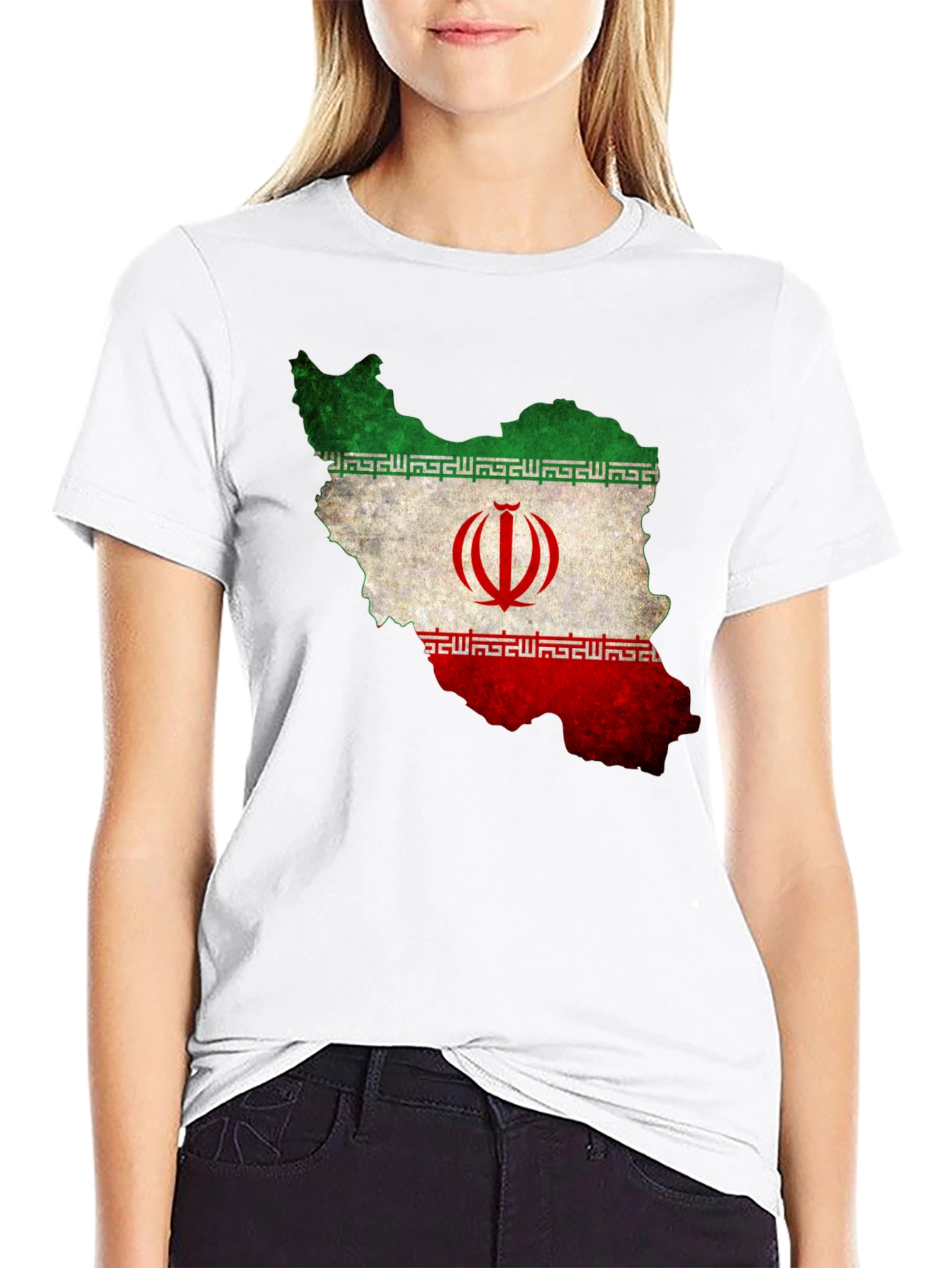 Iran Flag Map Graphic T-Shirt