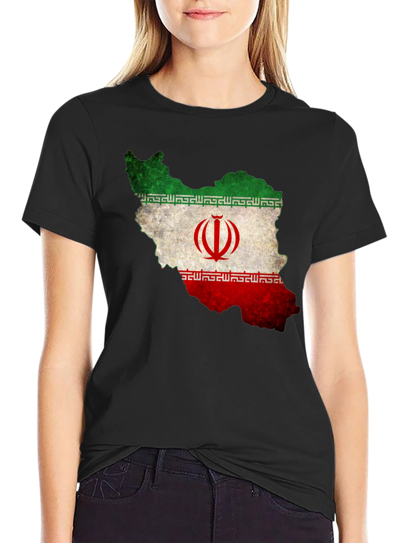 Iran Flag Map Graphic T-Shirt