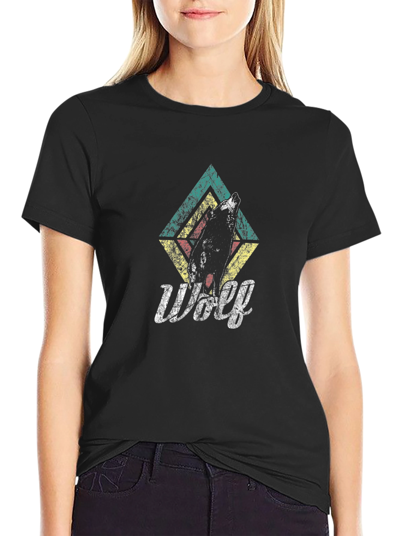 Retro Wolf Graphic Tee - Cool Animal Lovers Shirt