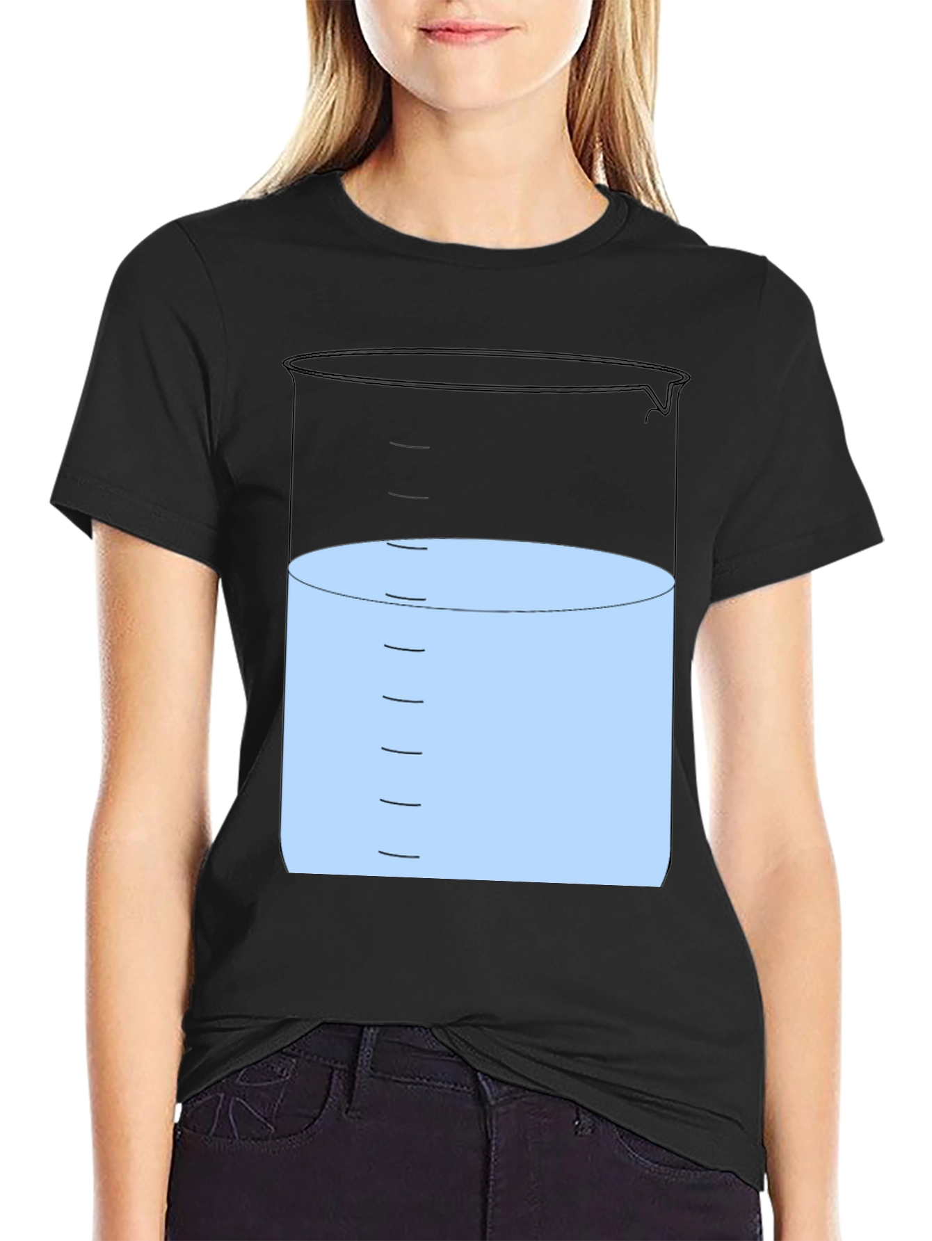 Science Beaker Graphic T-Shirt - Black
