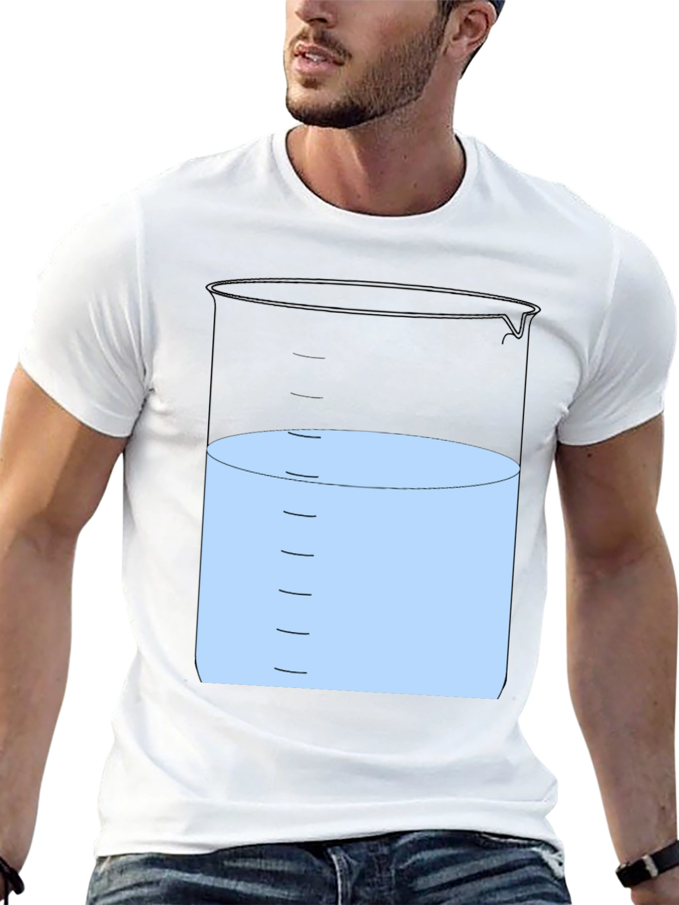 Science Beaker Graphic T-Shirt - Black
