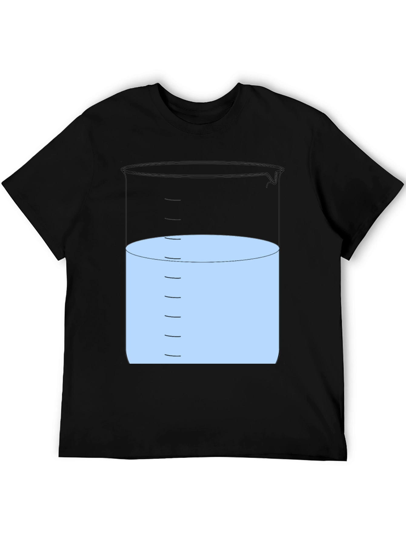 Science Beaker Graphic T-Shirt - Black