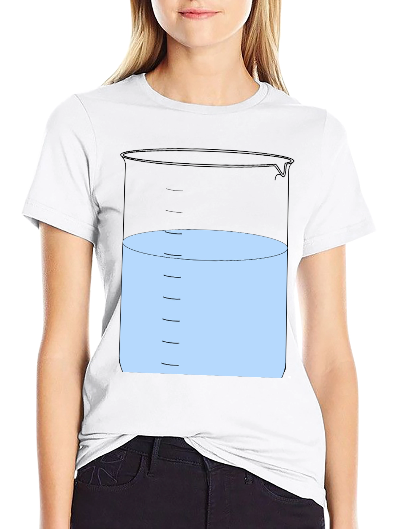 Science Beaker Graphic T-Shirt - Black