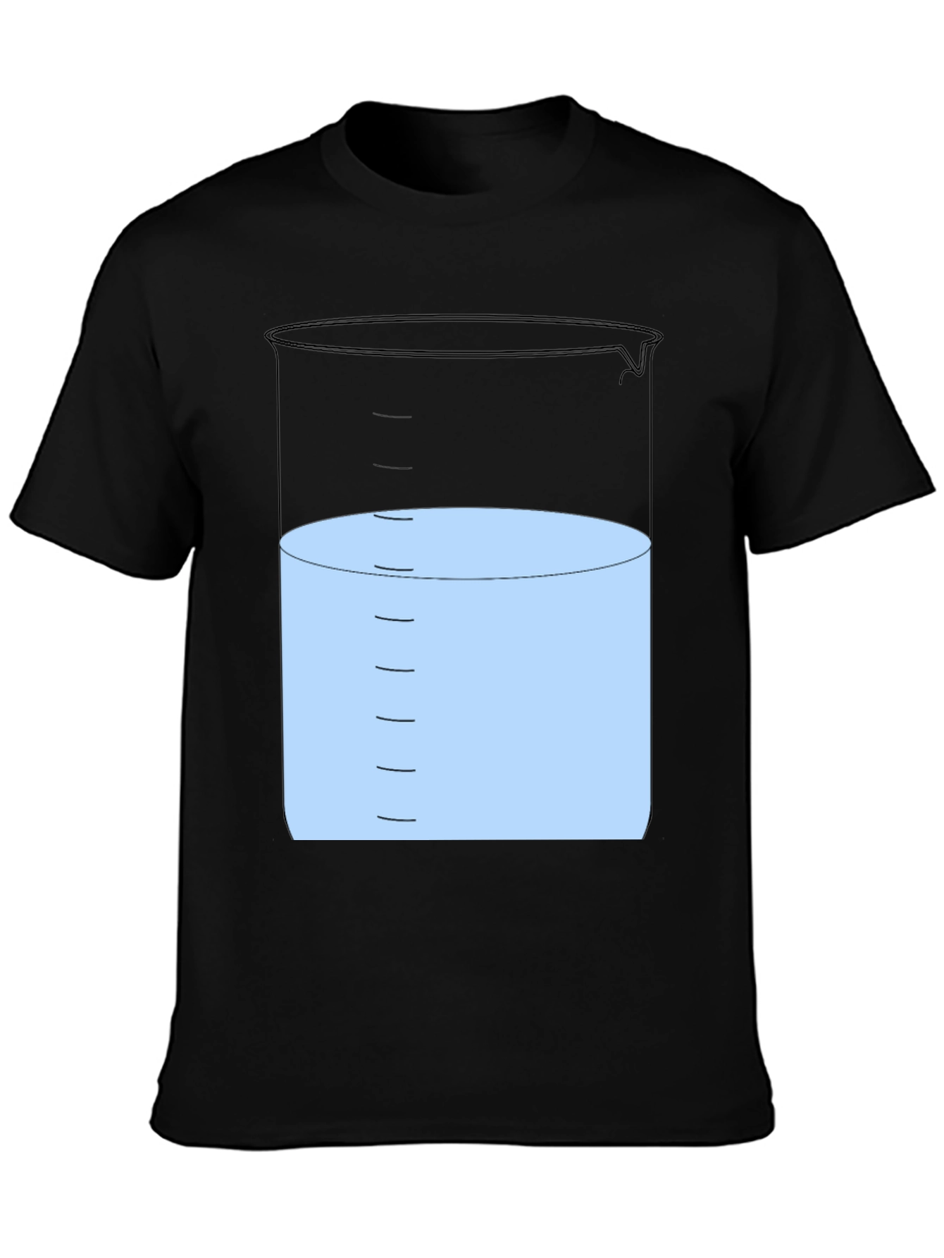 Science Beaker Graphic T-Shirt - Black