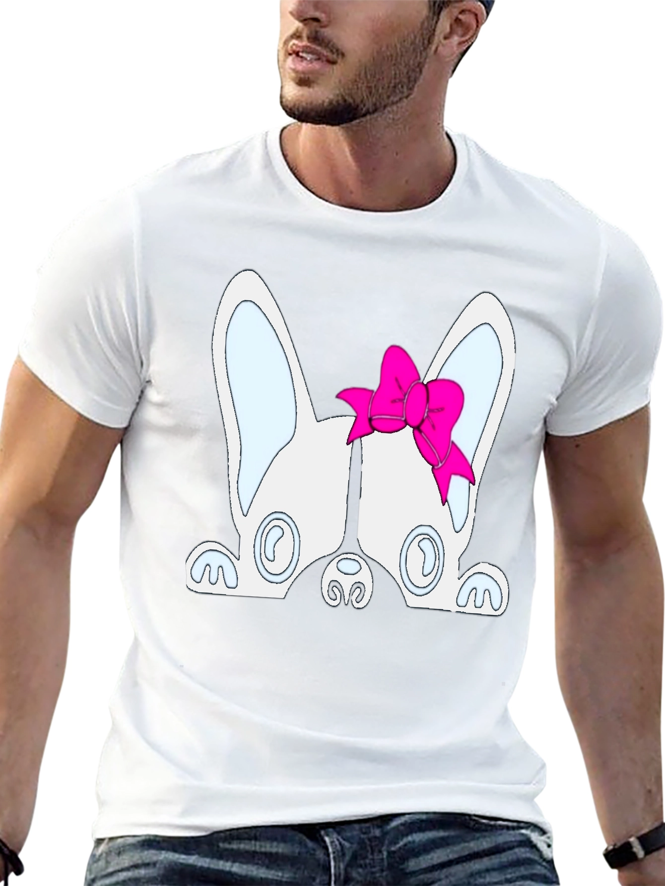 Dog with Bow T-Shirt - Cute Puppy Tee