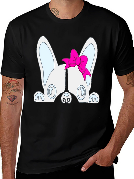 Dog with Bow T-Shirt - Cute Puppy Tee