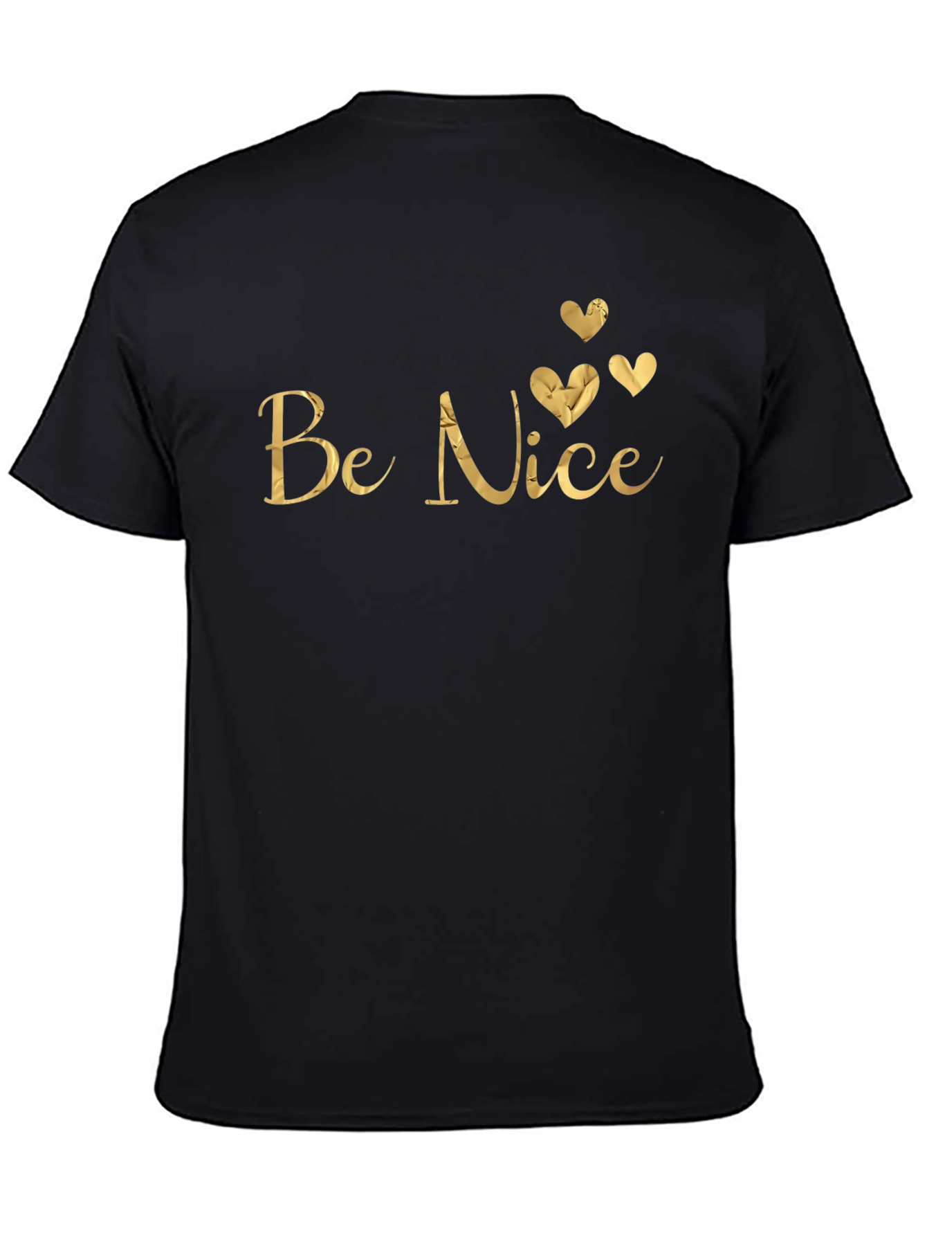 Be Nice Gold Foil Print T-Shirt