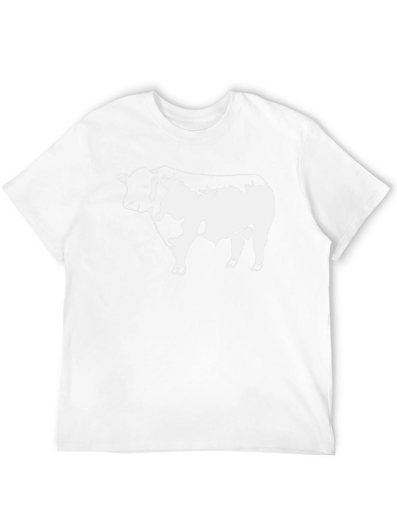 Black Bull Graphic Tee - Bold Animal Print T-Shirt