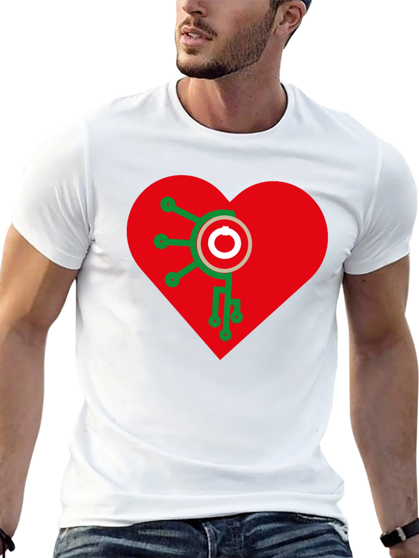 Heart Circuit Tee - Geeky Love Shirt