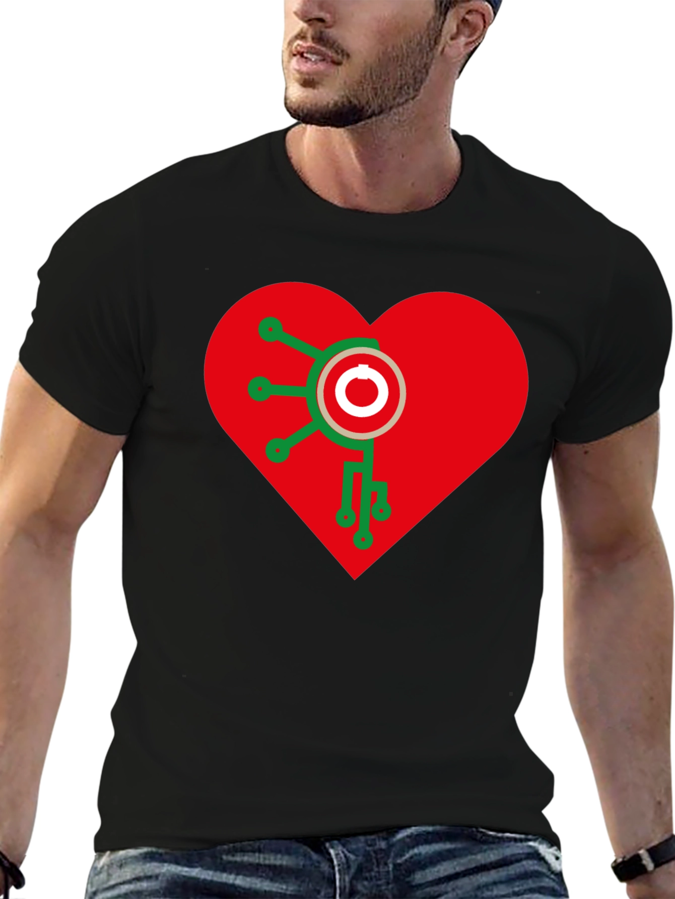 Heart Circuit Tee - Geeky Love Shirt