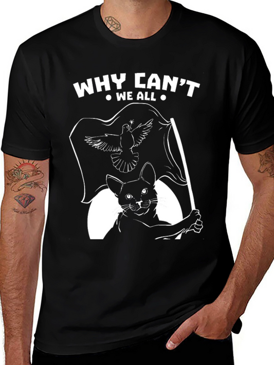 Why Cant We All Get Along Cat T-Shirt