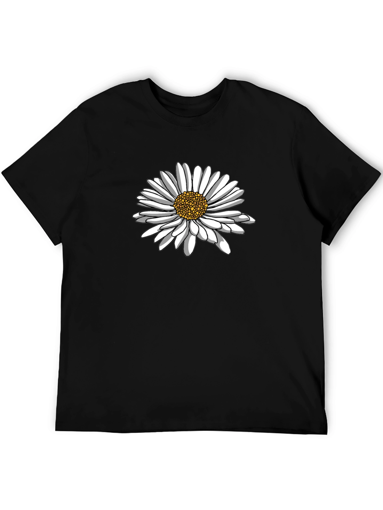 Daisy Graphic Black T-Shirt - Classic Comfort