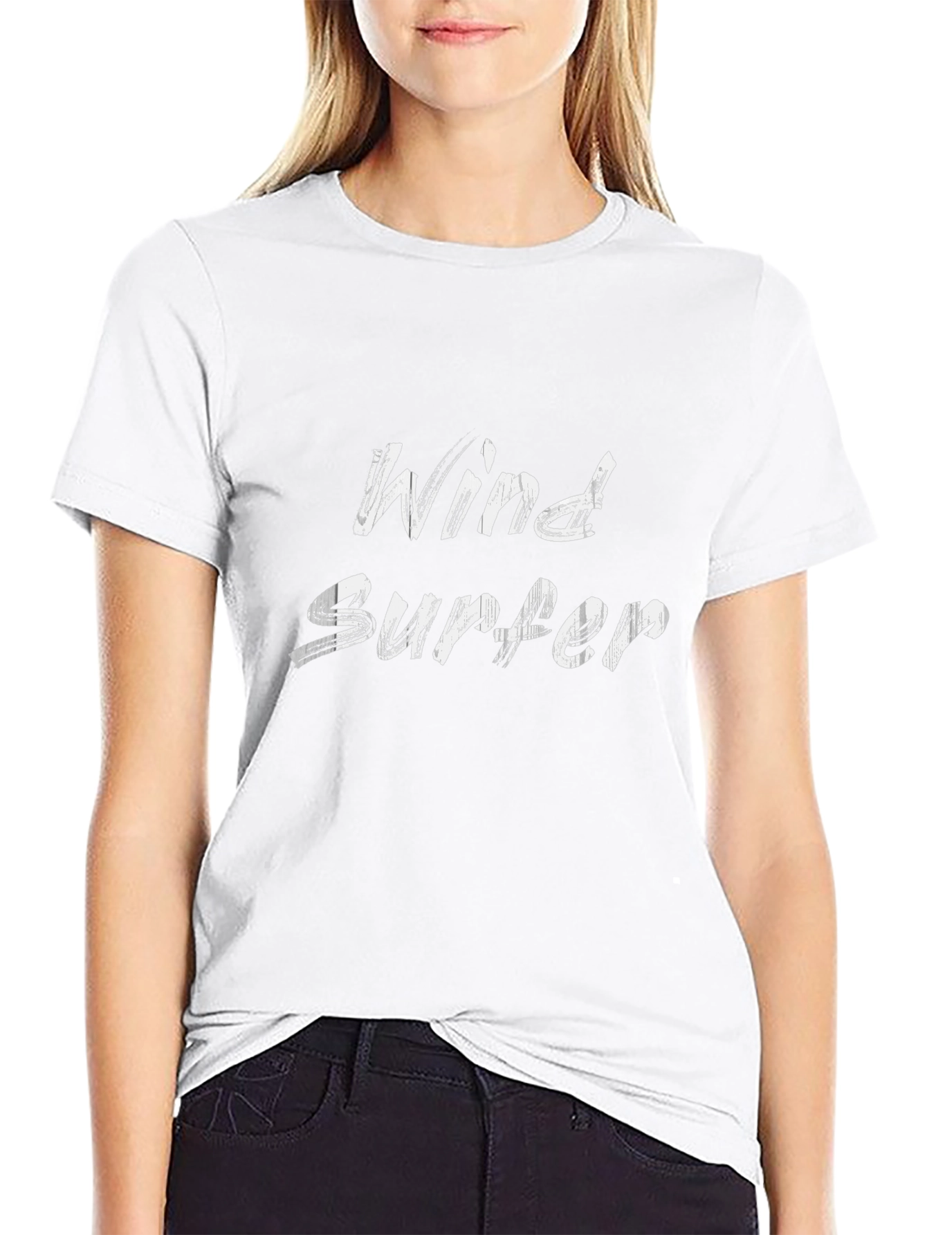 Wind Surfer T-Shirt - Black Casual Tee