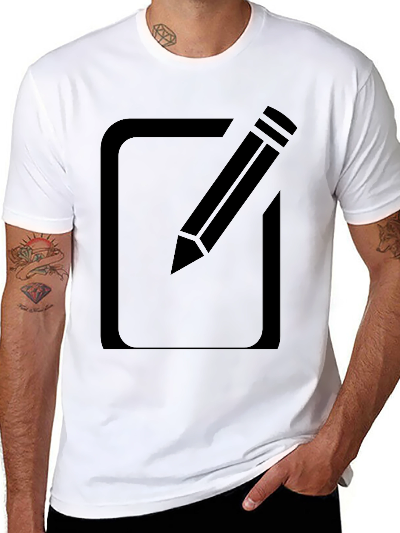 Black T-Shirt with Edit Icon
