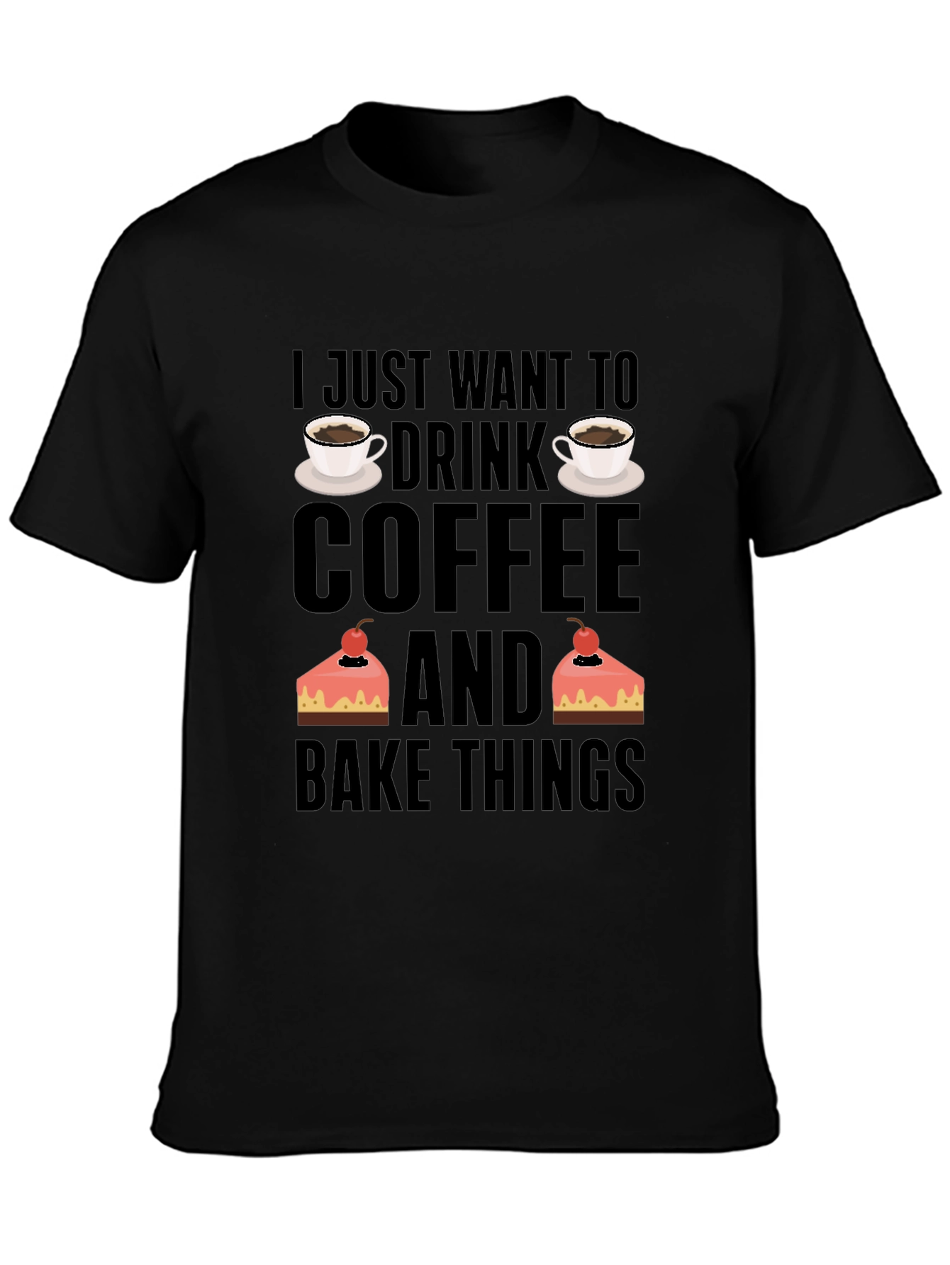 Coffee and Baking Lover T-Shirt - Black
