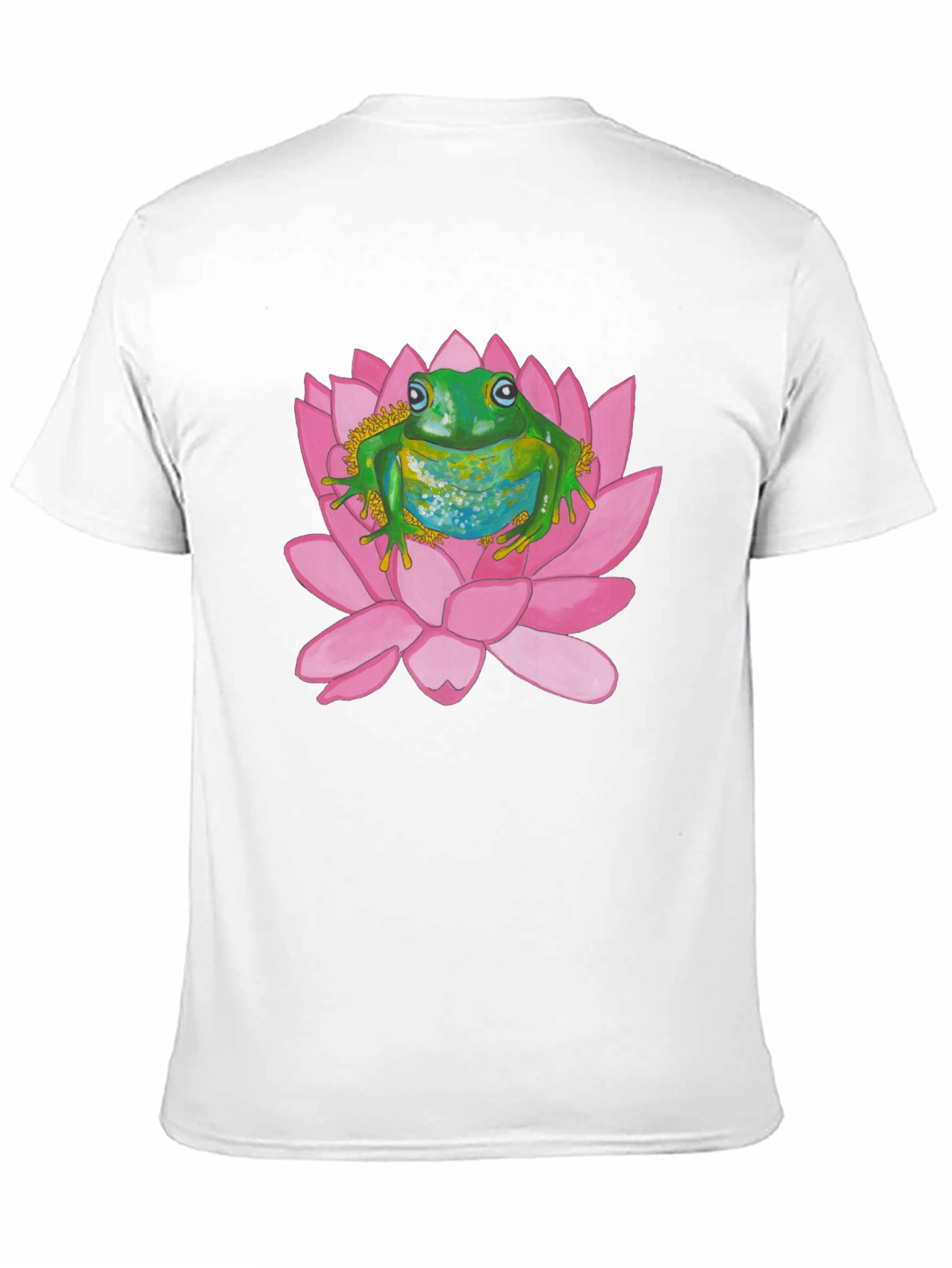 Frog on Lotus Flower Graphic T-Shirt