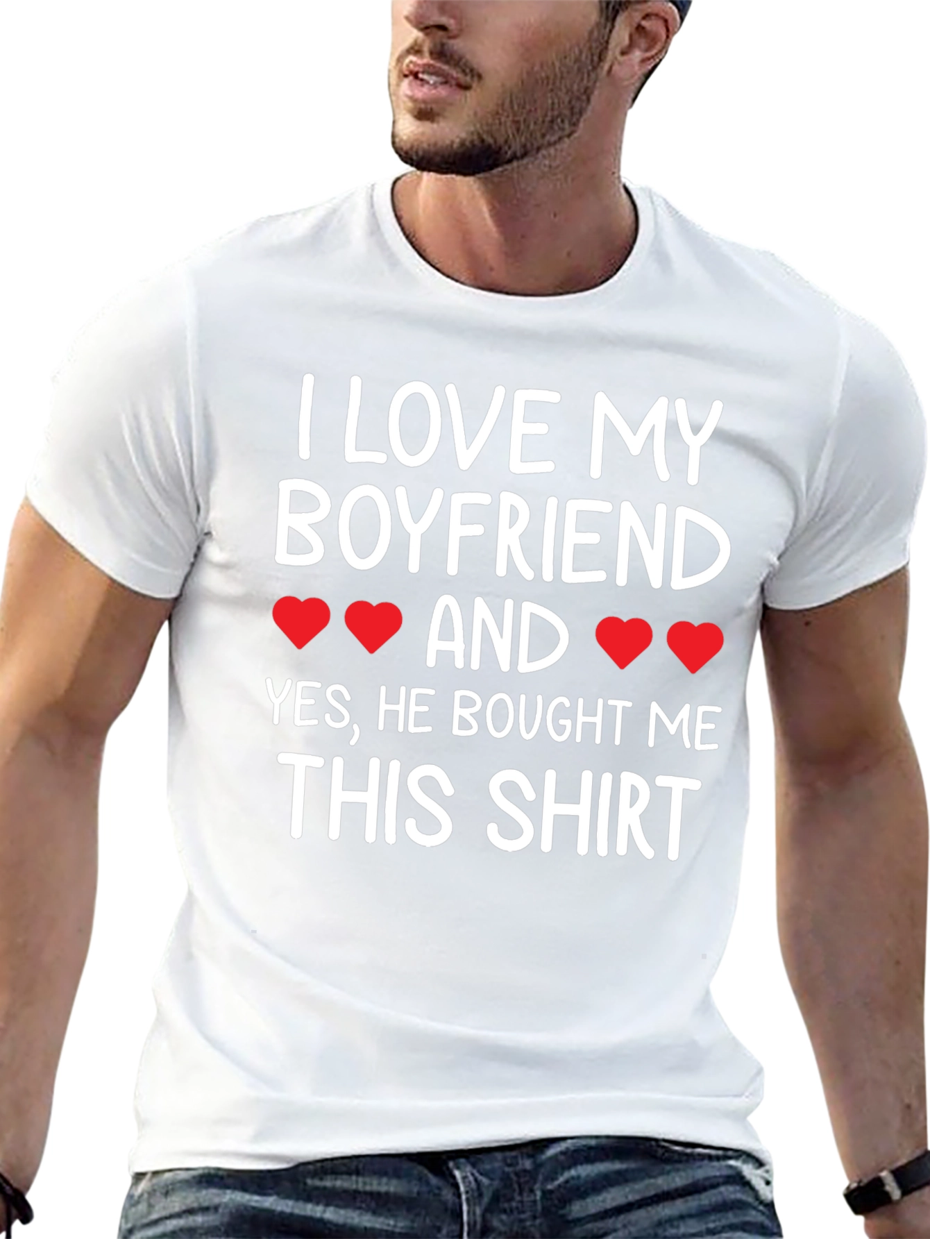 I Love My Boyfriend T-Shirt - Cute Girlfriend Tee