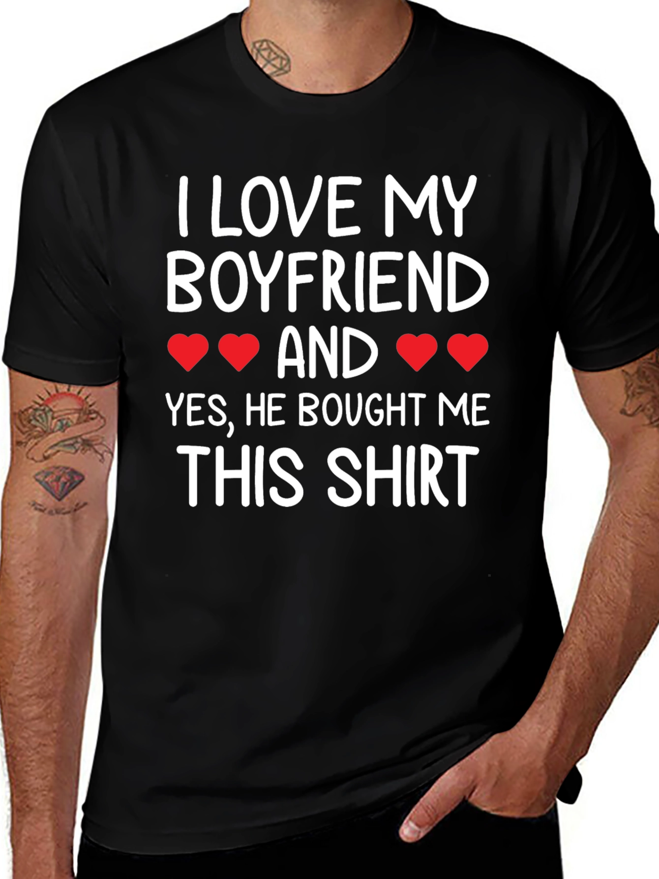 I Love My Boyfriend T-Shirt - Cute Girlfriend Tee