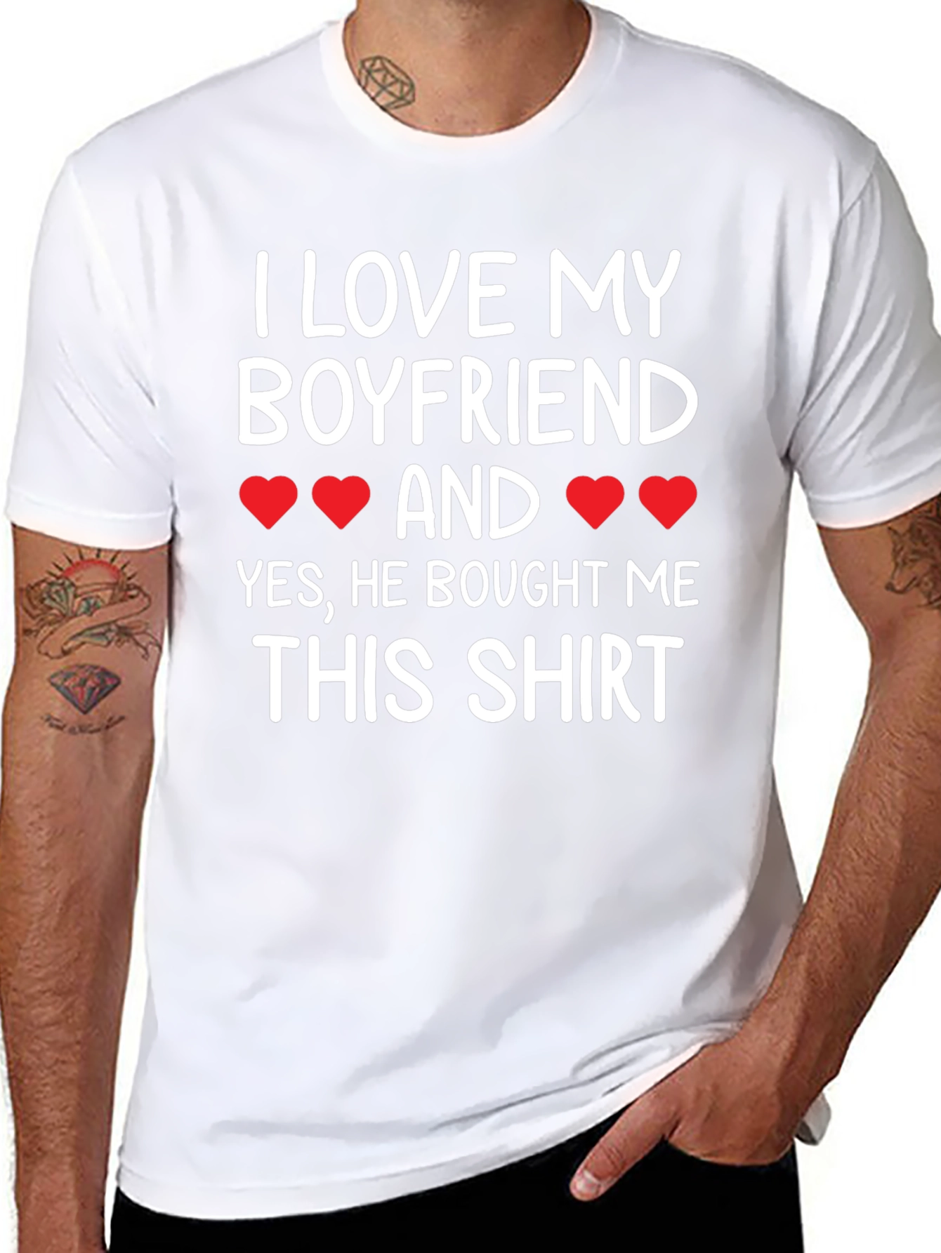 I Love My Boyfriend T-Shirt - Cute Girlfriend Tee