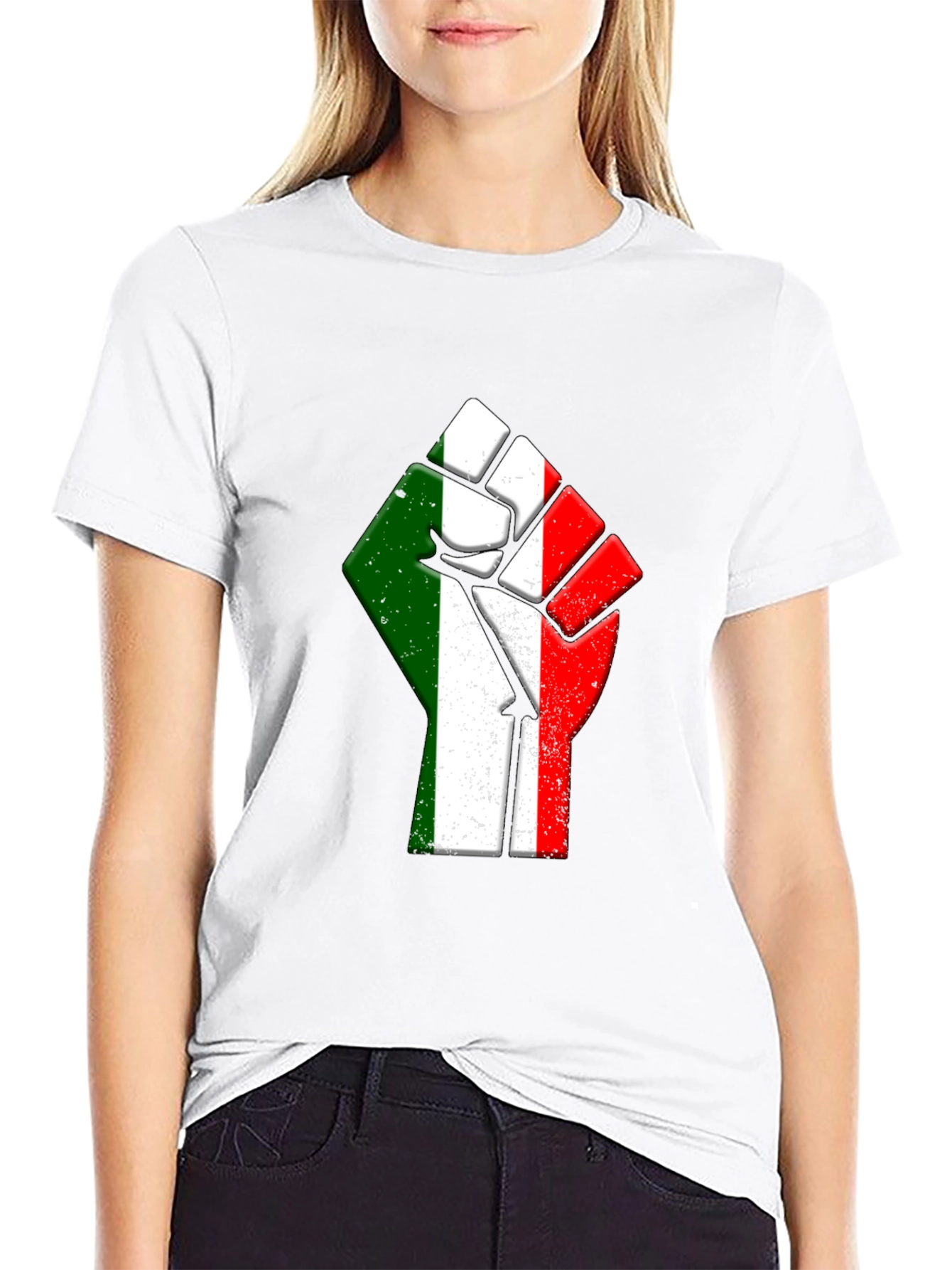 Italy Flag Fist T-Shirt