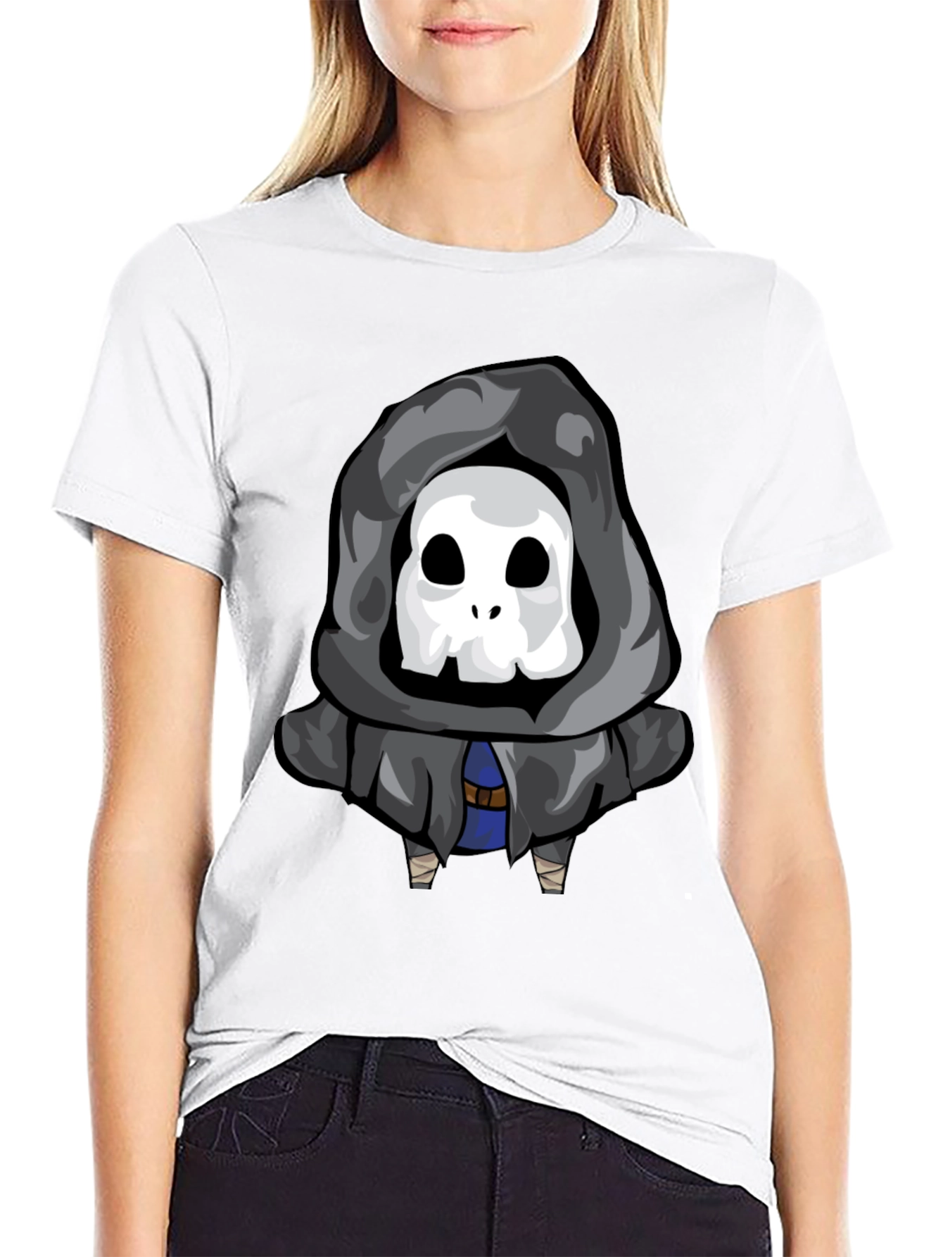 Skull Reaper Graphic Tee - Black