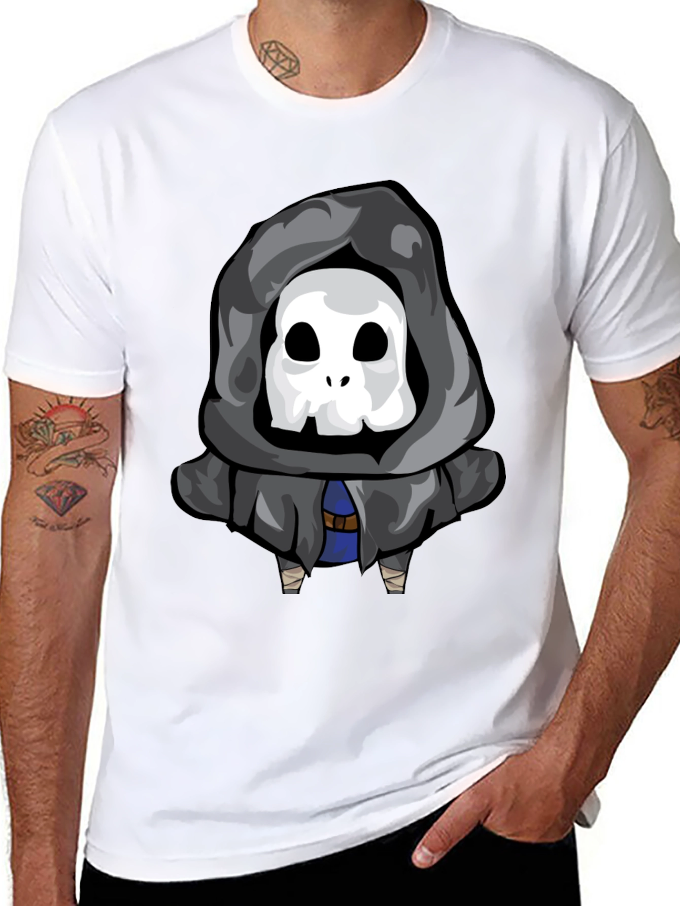 Skull Reaper Graphic Tee - Black